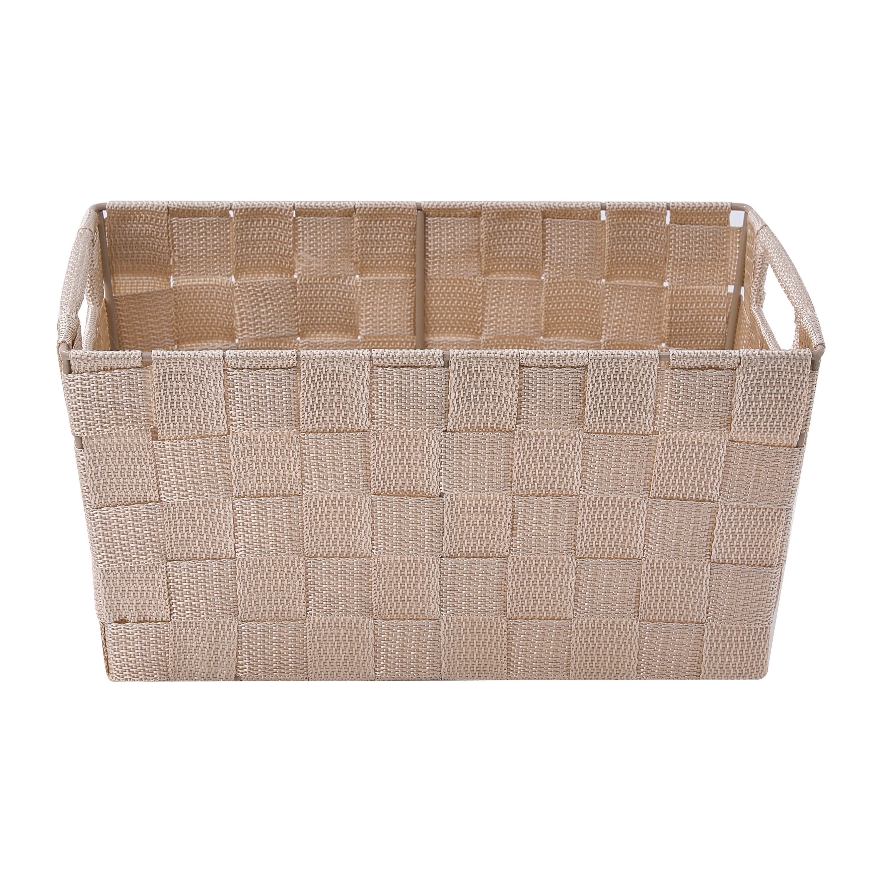 Cesta de polipropileno beige 28x18x14cm