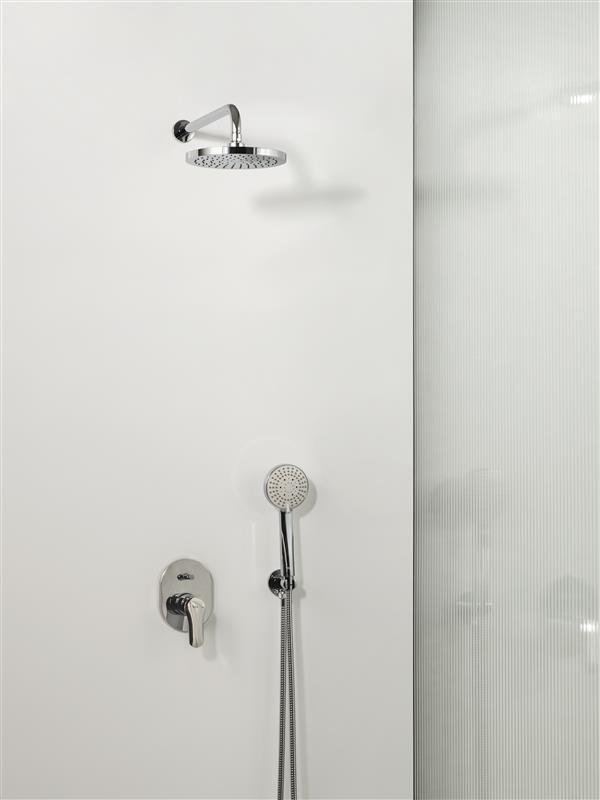 Ducha empotrada monomando ROCA cromo brillo Rociador a