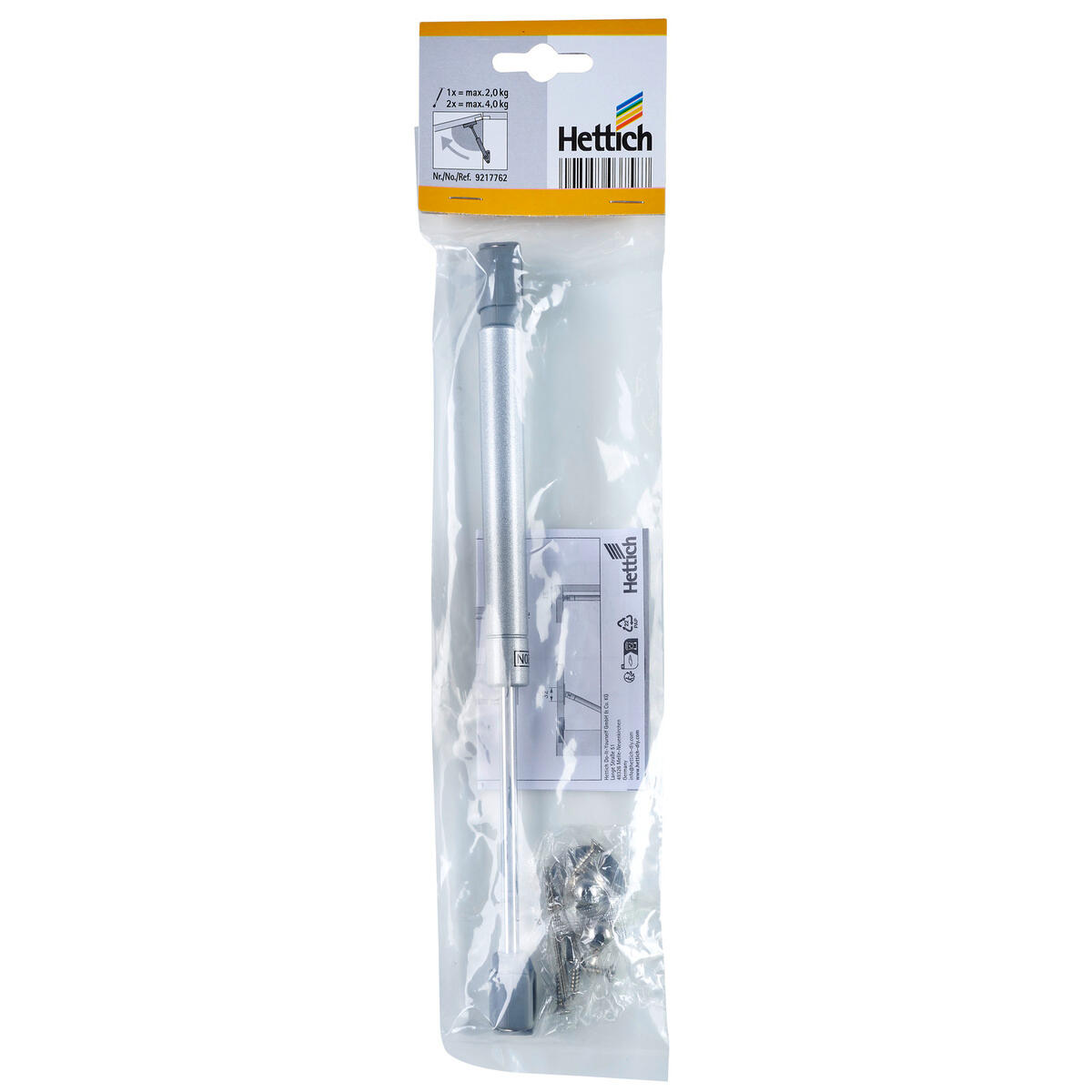 Appuis d’abattant HETTICH 9217762, l.272 mm, max 2kg - 2