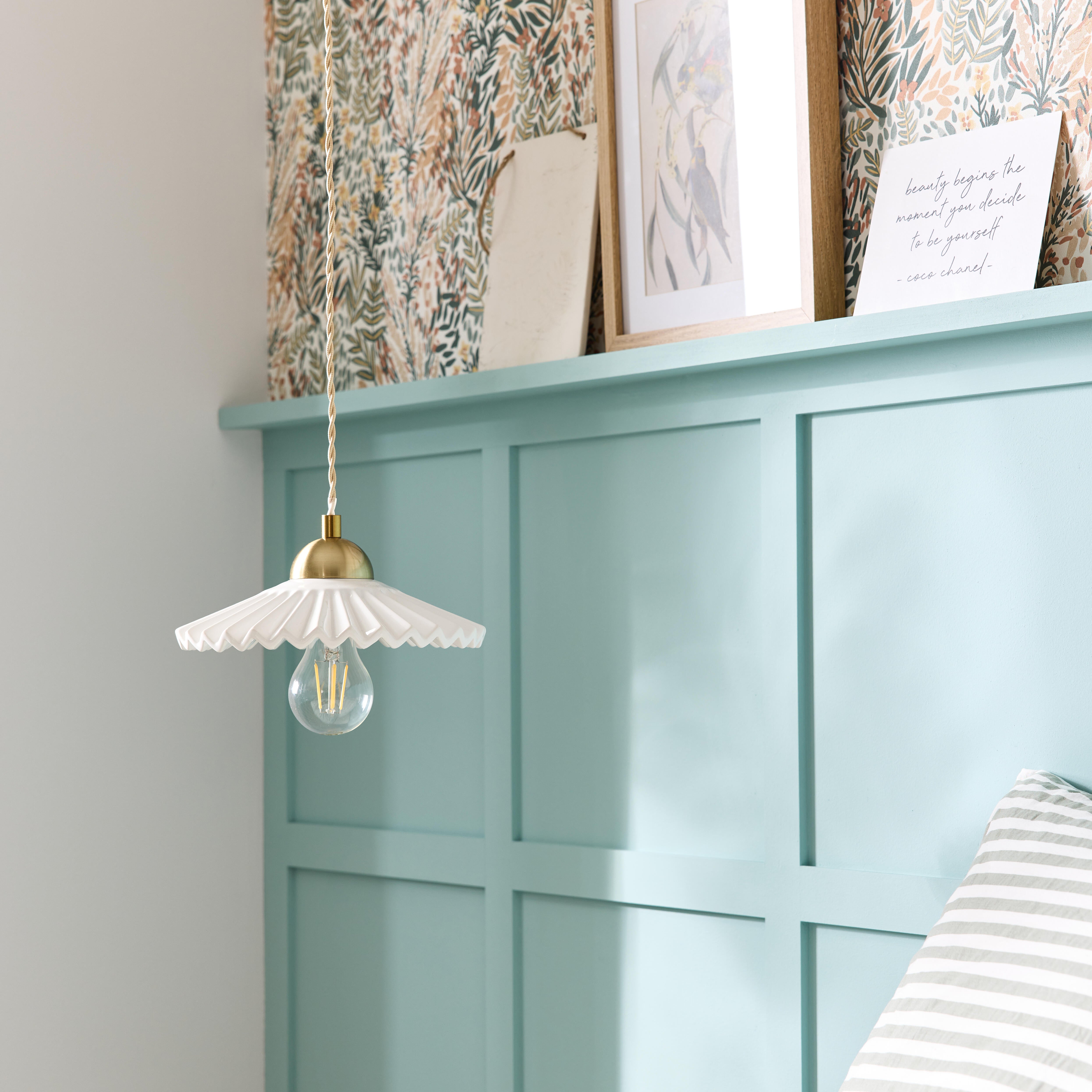 Suspension Babouchka céramique, blanc, Diam.14 cm, E27 - 3