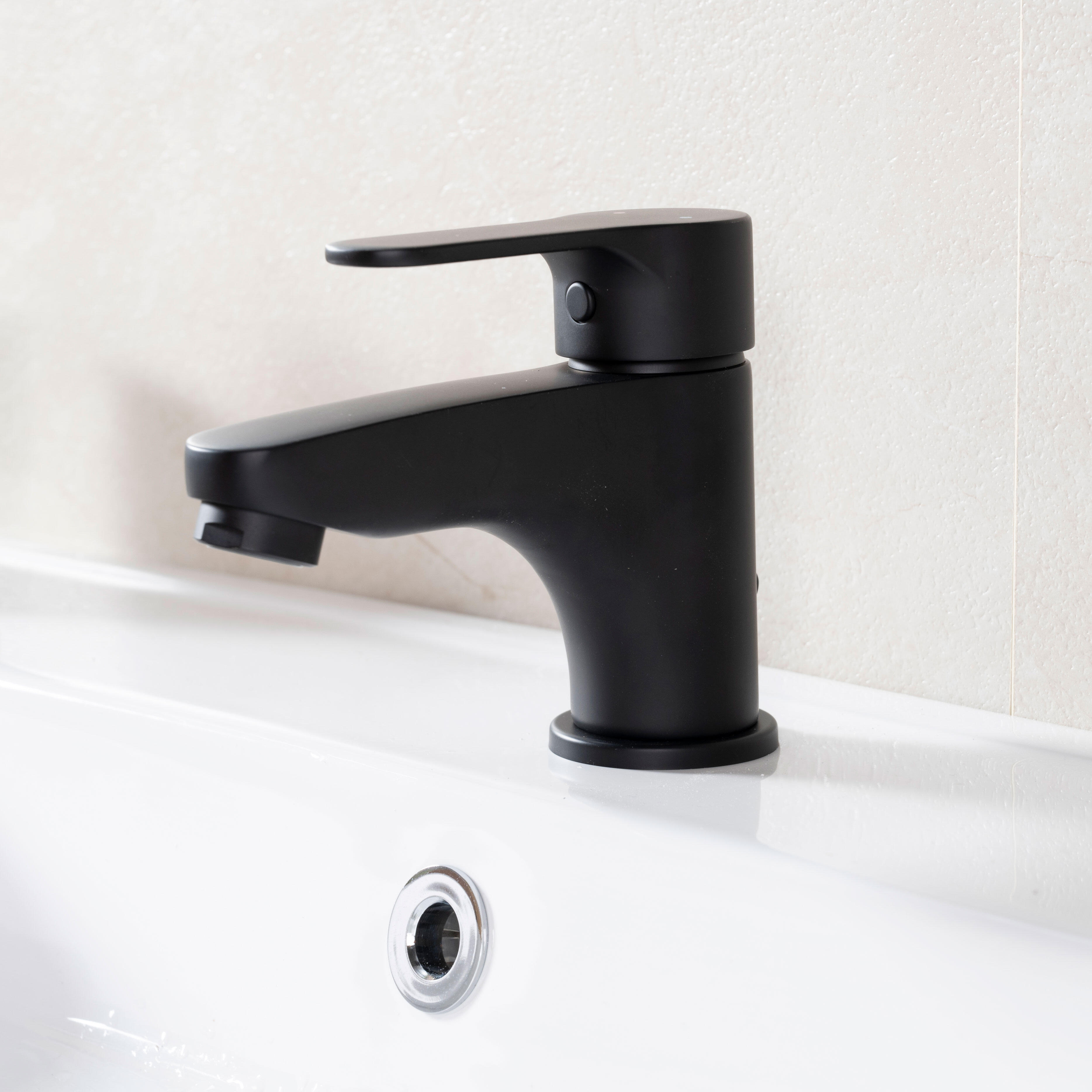 Grifo de lavabo HUMMO monomando negro mate. Antical. Latón. - 5