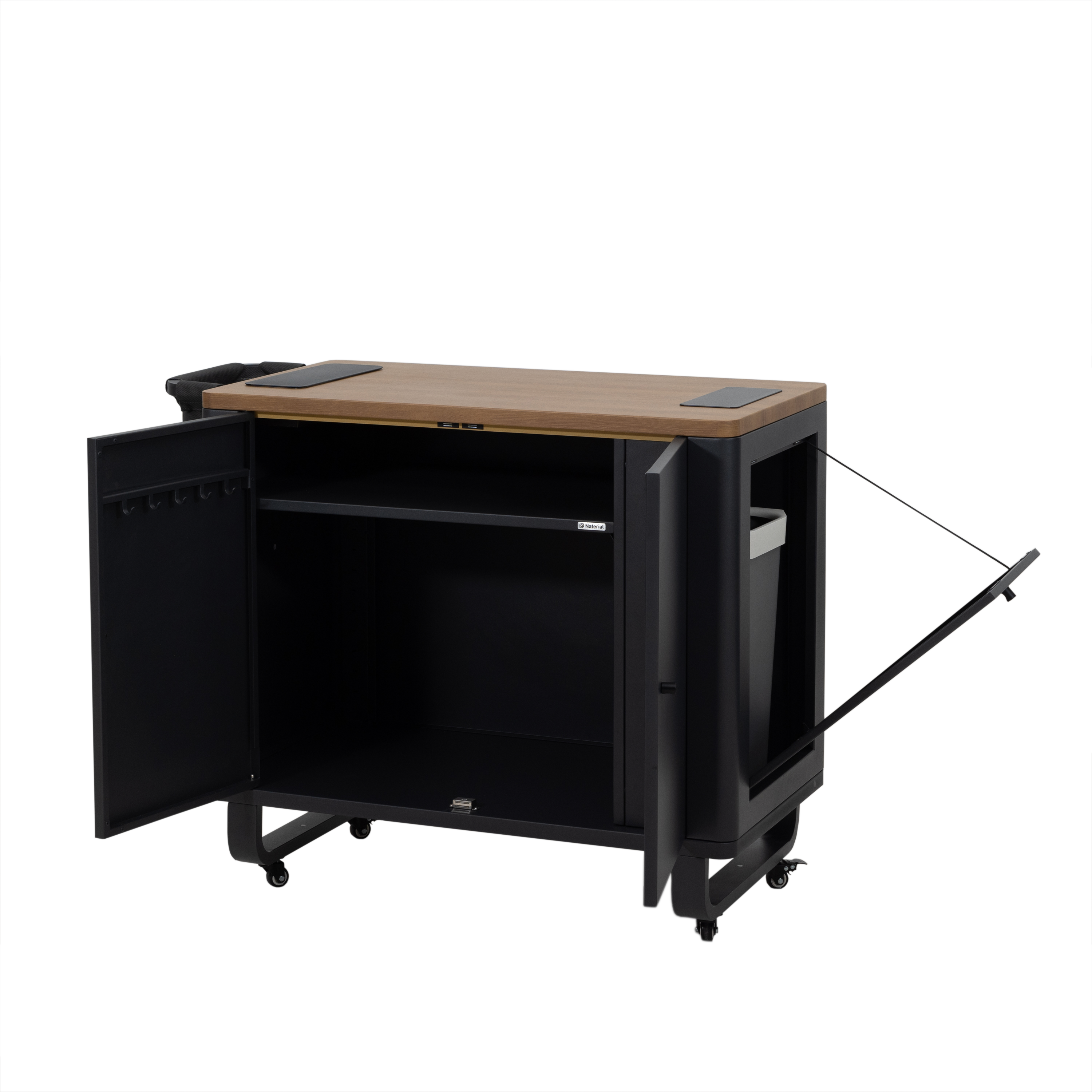 Chariot pour cuisine extérieure NATERIAL Holo gris/marron, H.86.5xL.100xl.55 cm - 3
