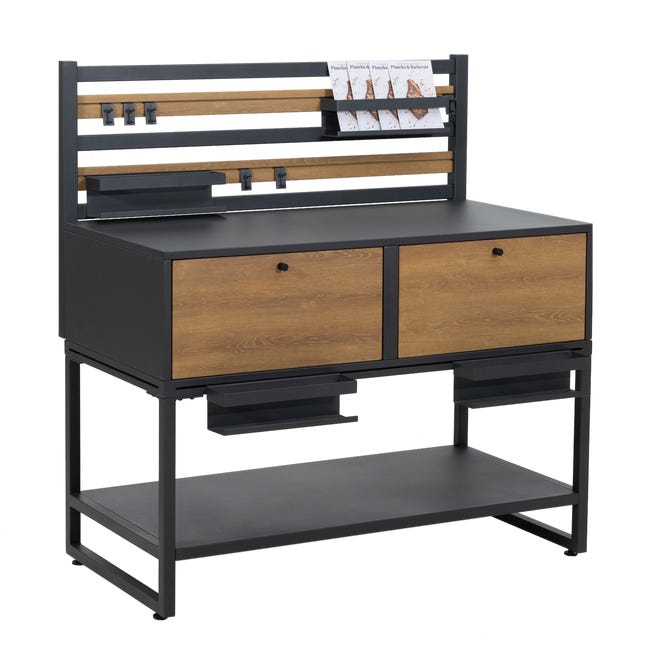 Module de cuisine extérieure en aluminium NATERIAL Lykos, gris et effet ...