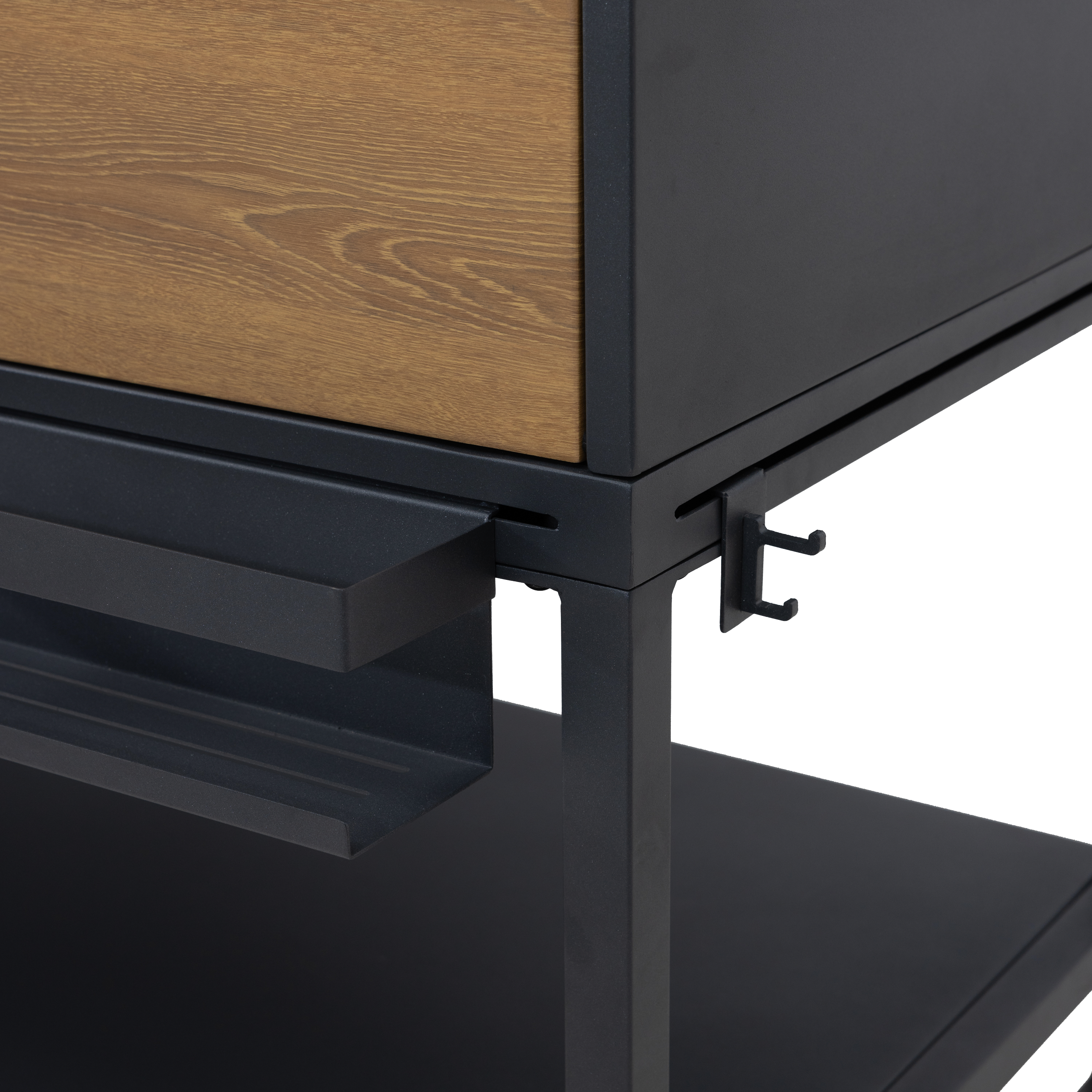 Module de cuisine extérieure en aluminium NATERIAL Lykos, gris et effet bois - 9