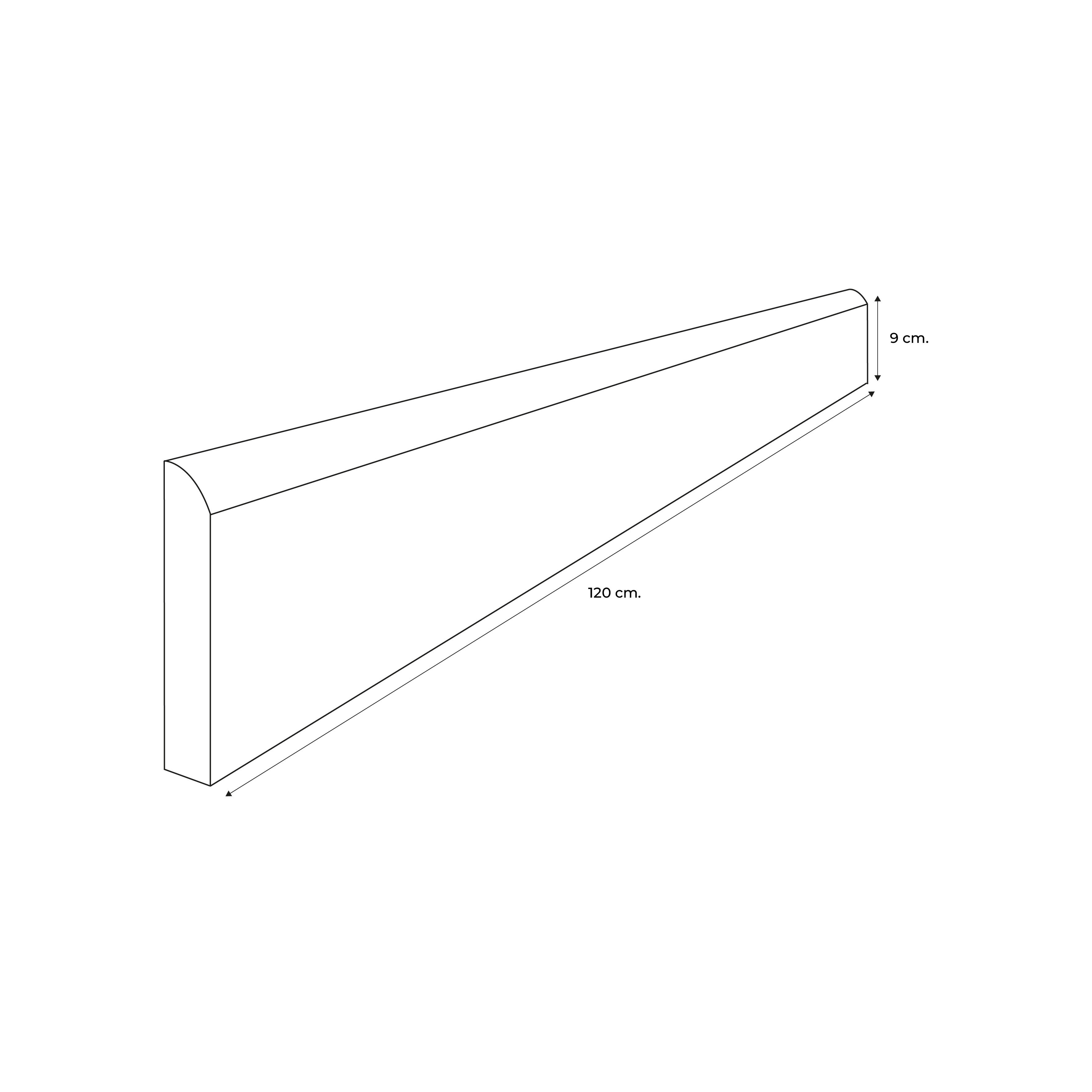 Rodapié porcelánico Kala 120x9 cm madera natural - 5