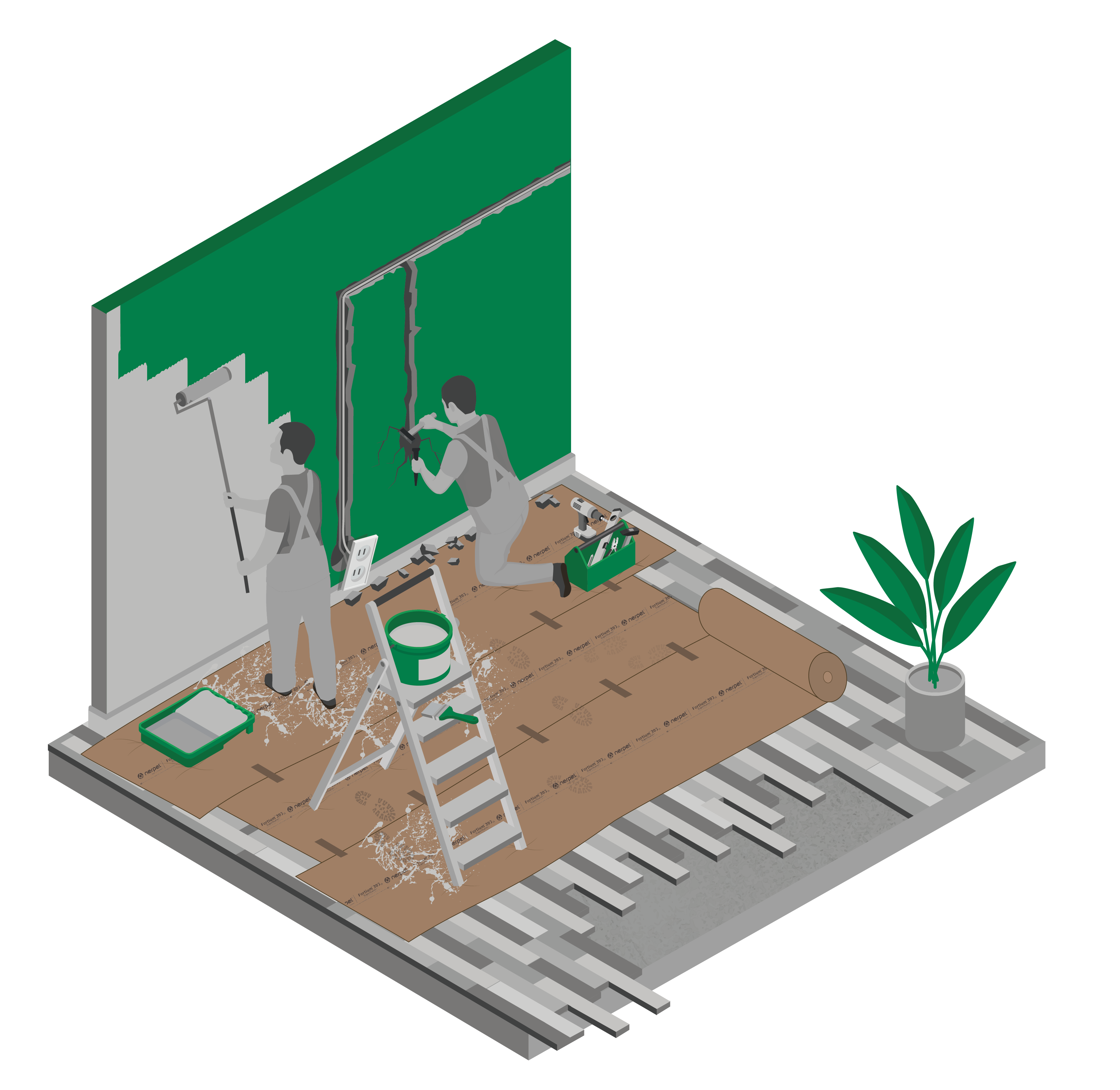 Papel de protección para suelos de 0.90x25m - 6