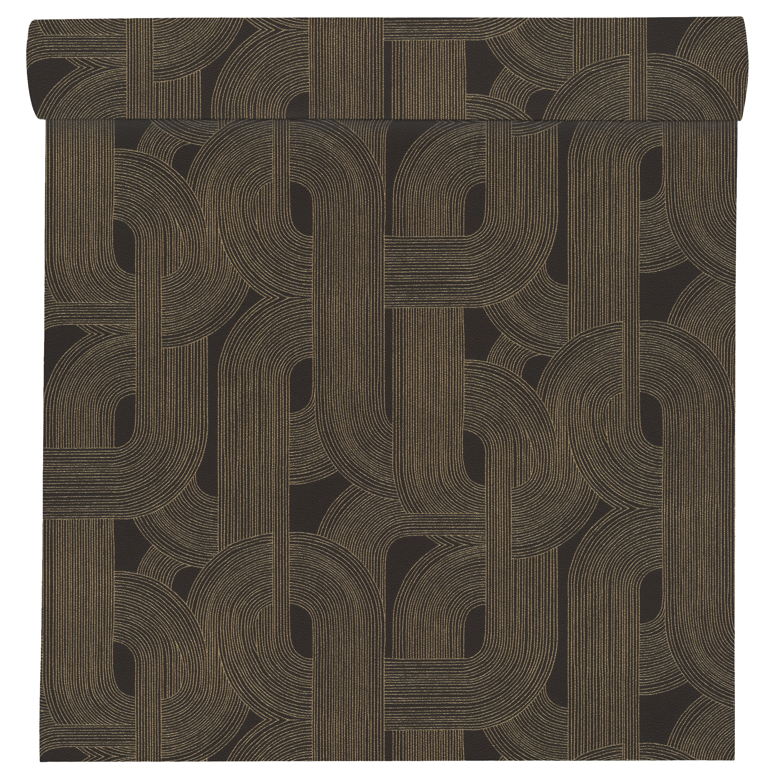 Tapeta Geometryczna Selection Vinyl 868104 czarno-złota winylowa na flizelinie