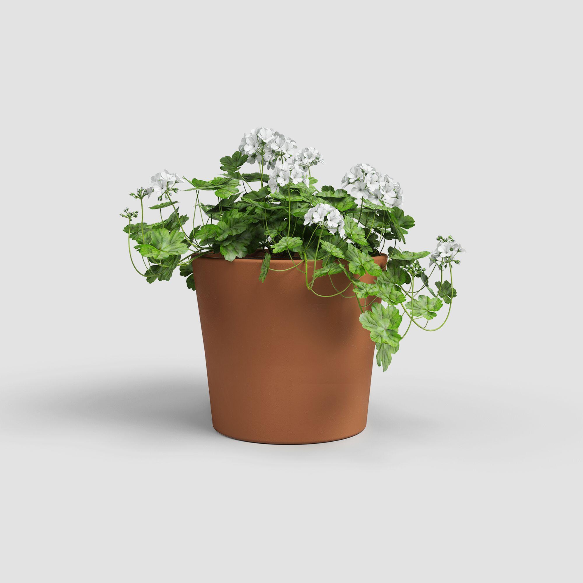 Maceta cilíndrica de terracota ARTEVASI Manuel ø 50 cm y 44.7 cm altura naranja - 2