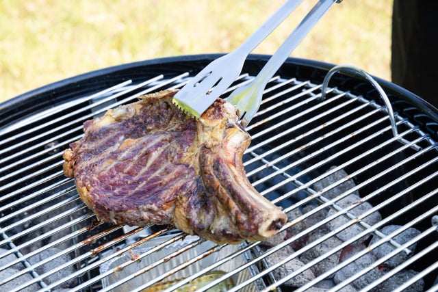 Pinza per barbecue in inox grezzo NATERIAL L 5.5 x L 35 x H 4.2 cm