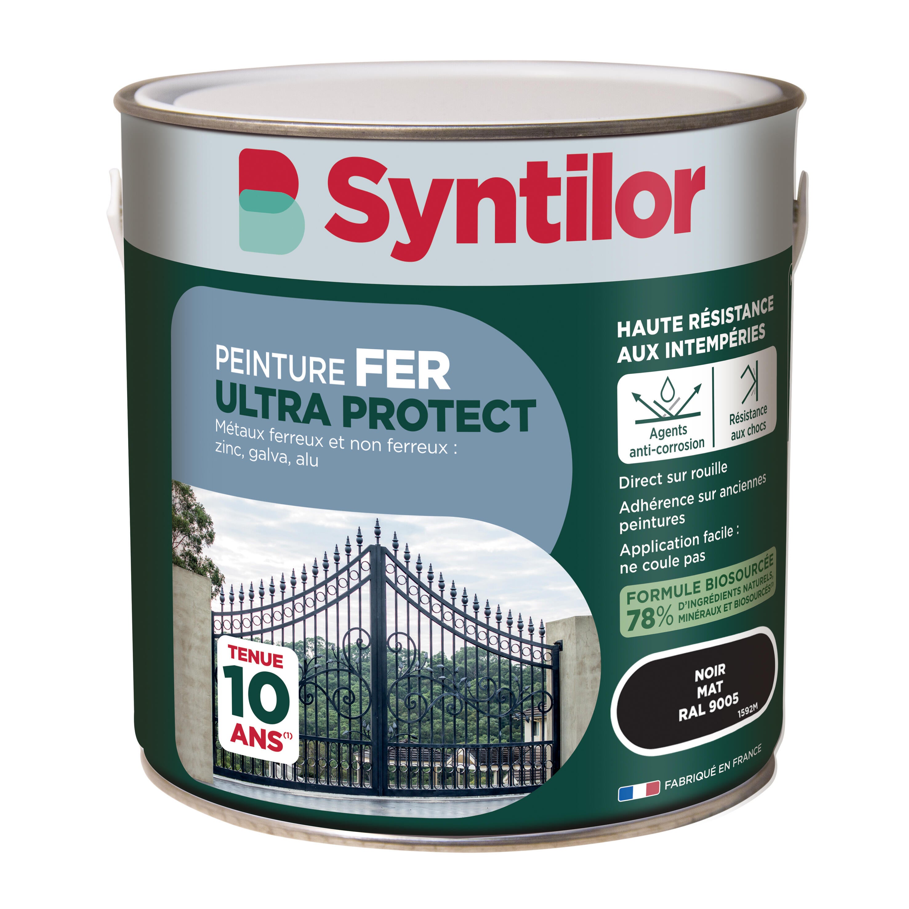 Peinture extérieure fer Ultra protect SYNTILOR noir mat 2l - 4