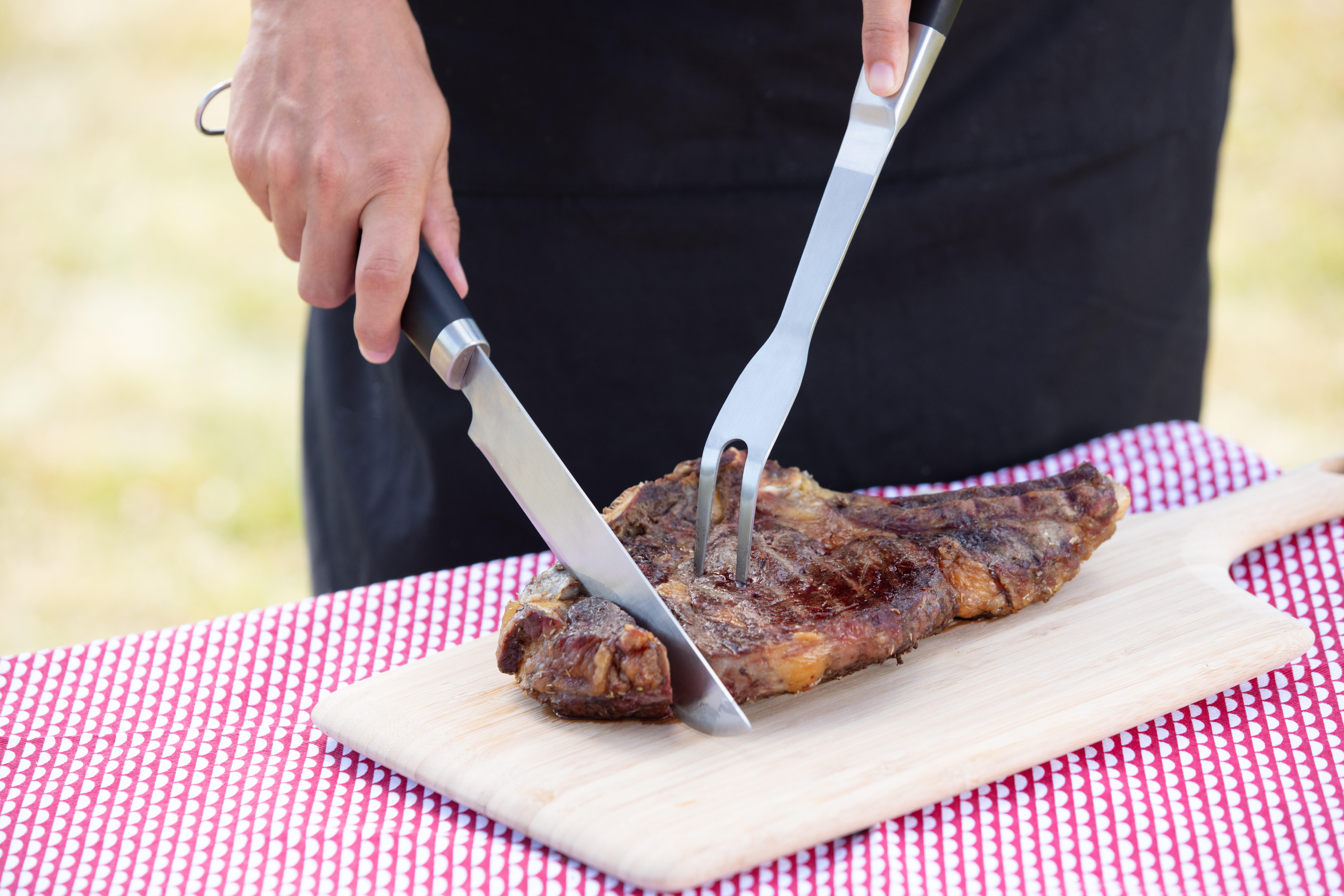 Set di accessori per cibo per barbecue in inox grezzo NATERIAL L 21 x L 46.4 x H 9.6 cm, 5 pezzi - 11