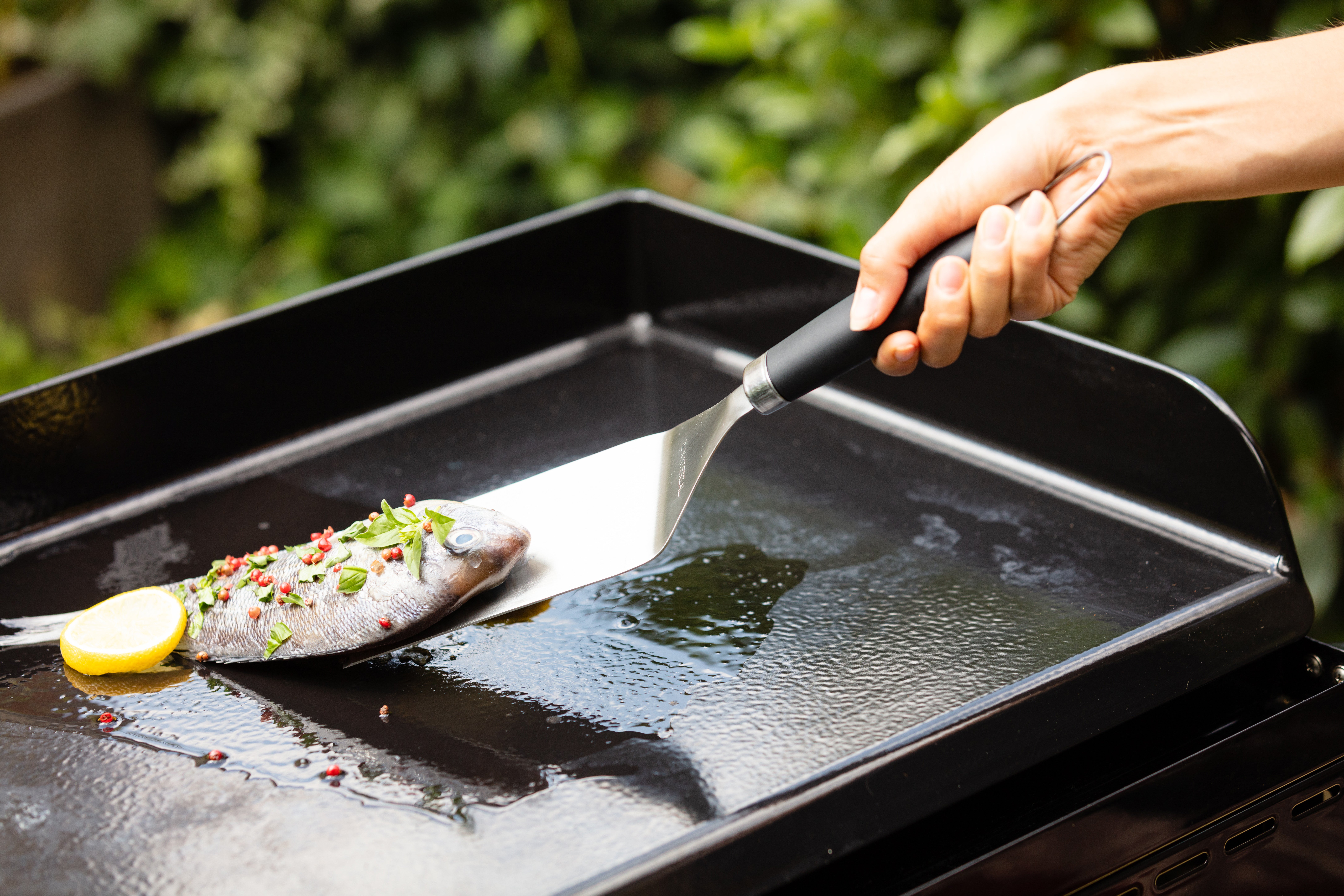 Spatule courte 30cm en inox NATERIAL pour plancha - 2