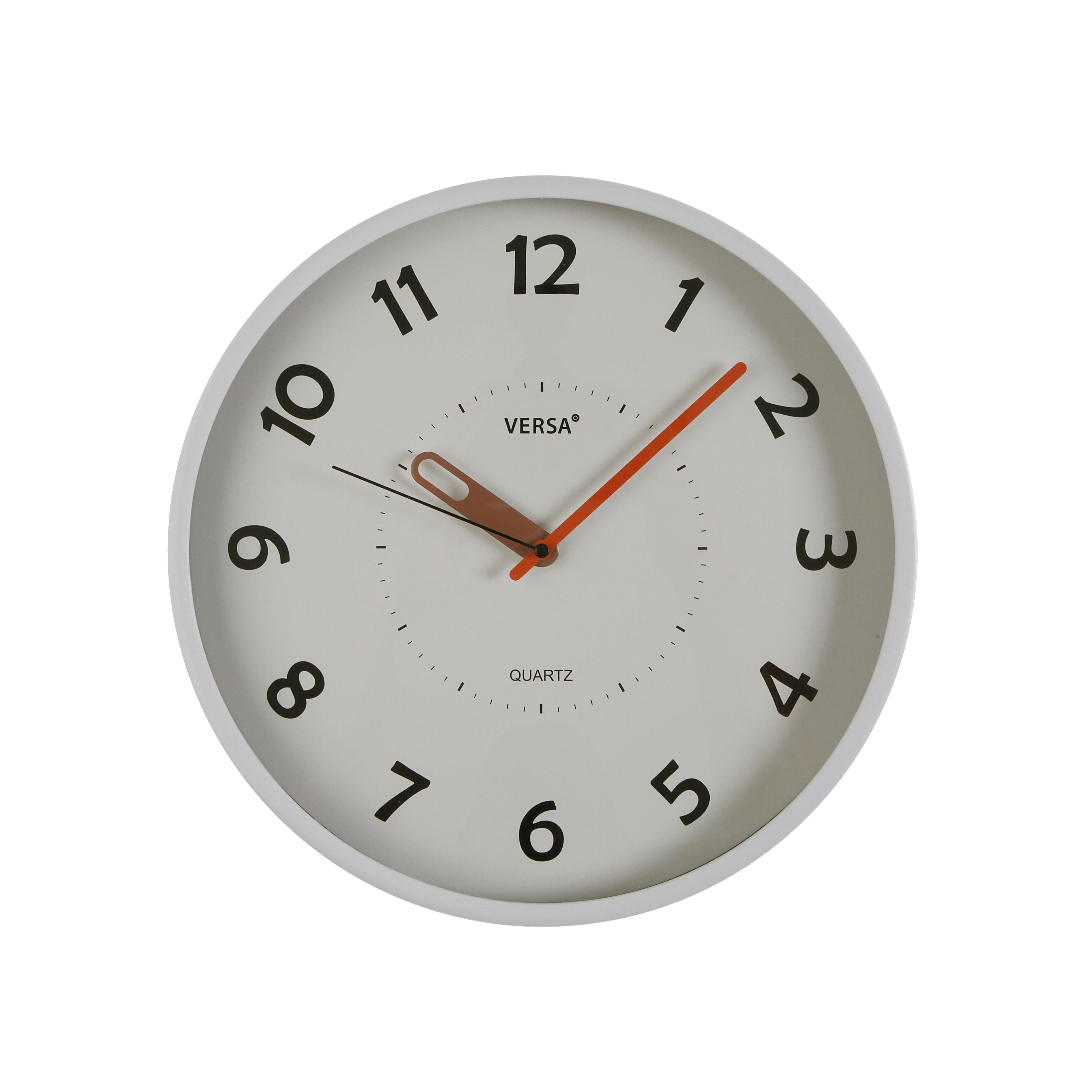 Reloj de pared redondo blanco versa de 30 cm