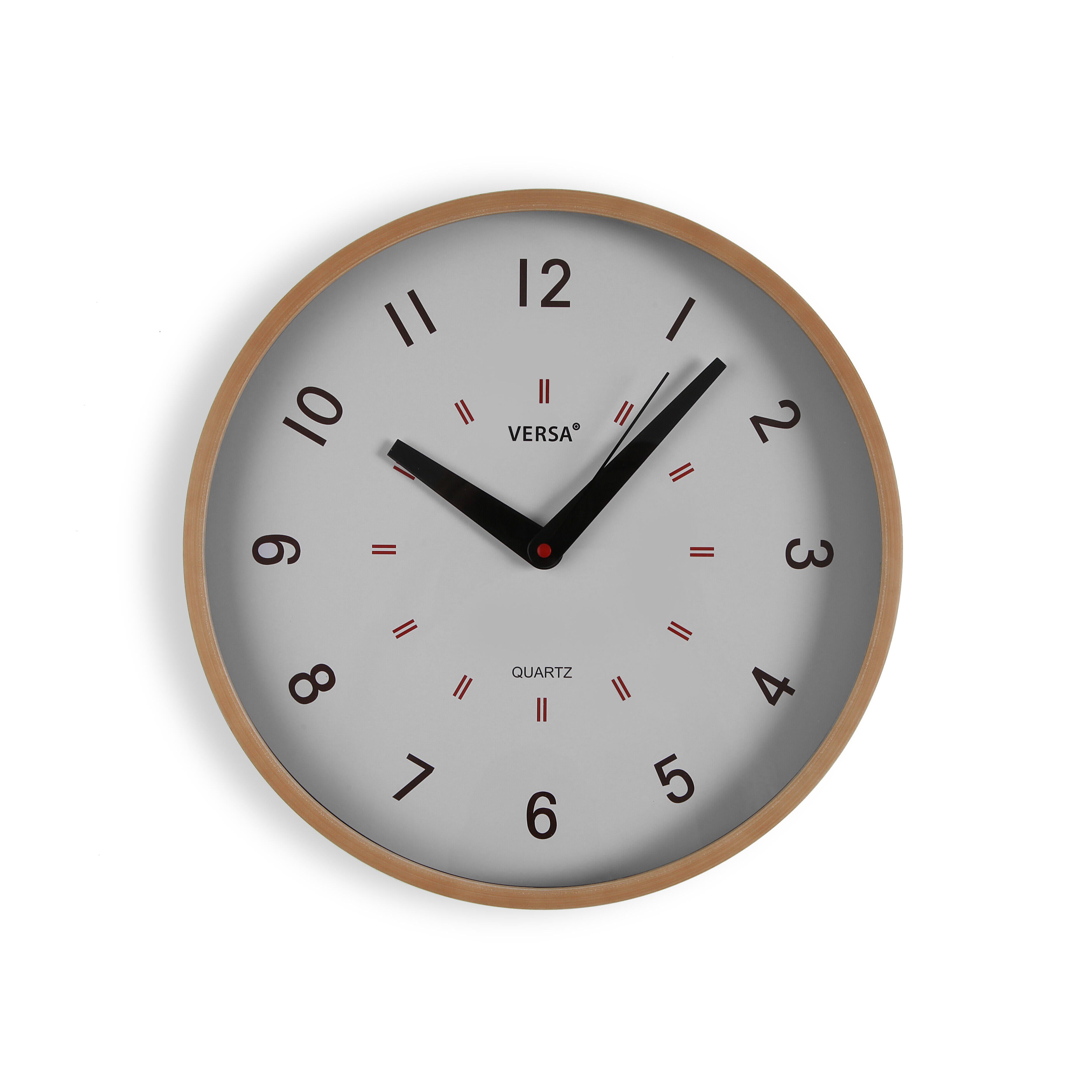 Reloj de pared redondo blanco versa de 30 cm