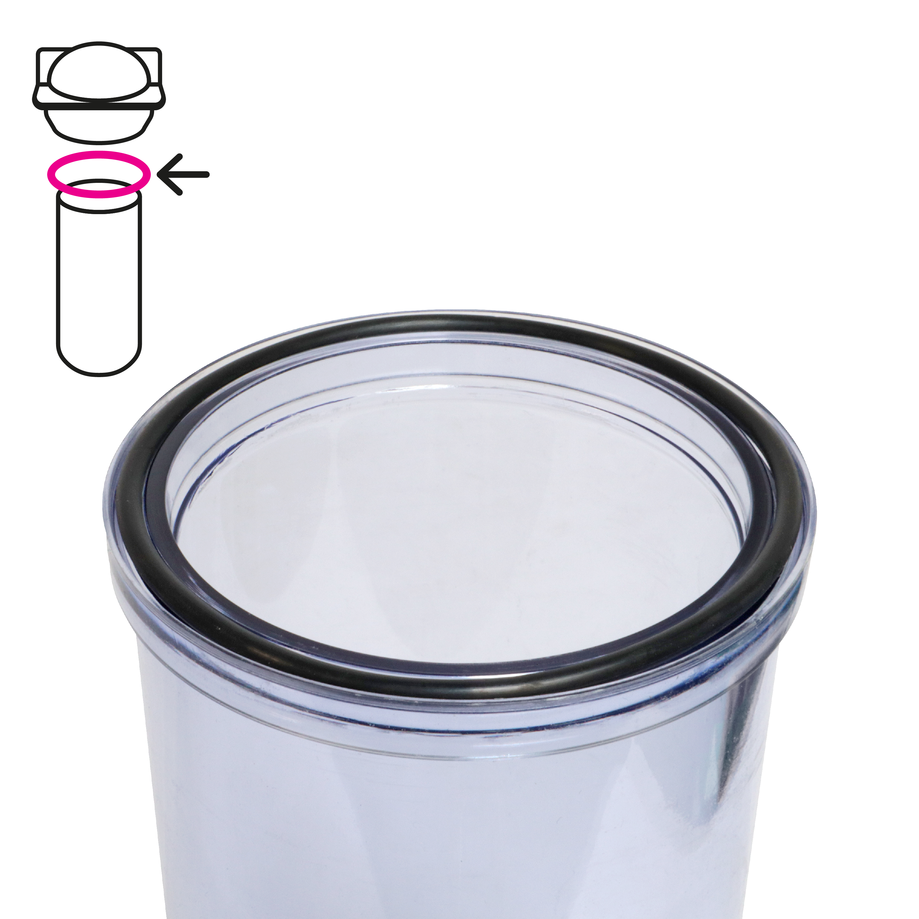 Vedação para taça da Estação de filtro, EQUATION - 3