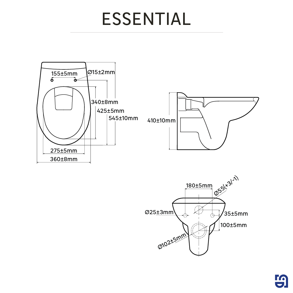 Cuvette pour WC suspendu, SENSEA Essential - 8