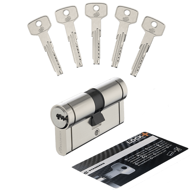 Bombín para cerradura STANDERS LOCK+ de 30x30 mm niquelado