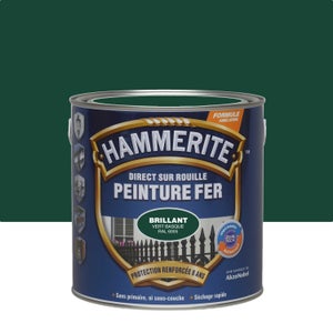 Peinture extérieure fer HAMMERITE vert basque brillant RAL 6005 2.5l