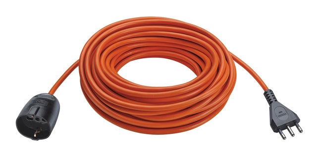 Prolunga elettrica VIMAR 20m arancione H05VV-F, 3G1.5 mm² spina 2P+T 16A, presa 2P+T