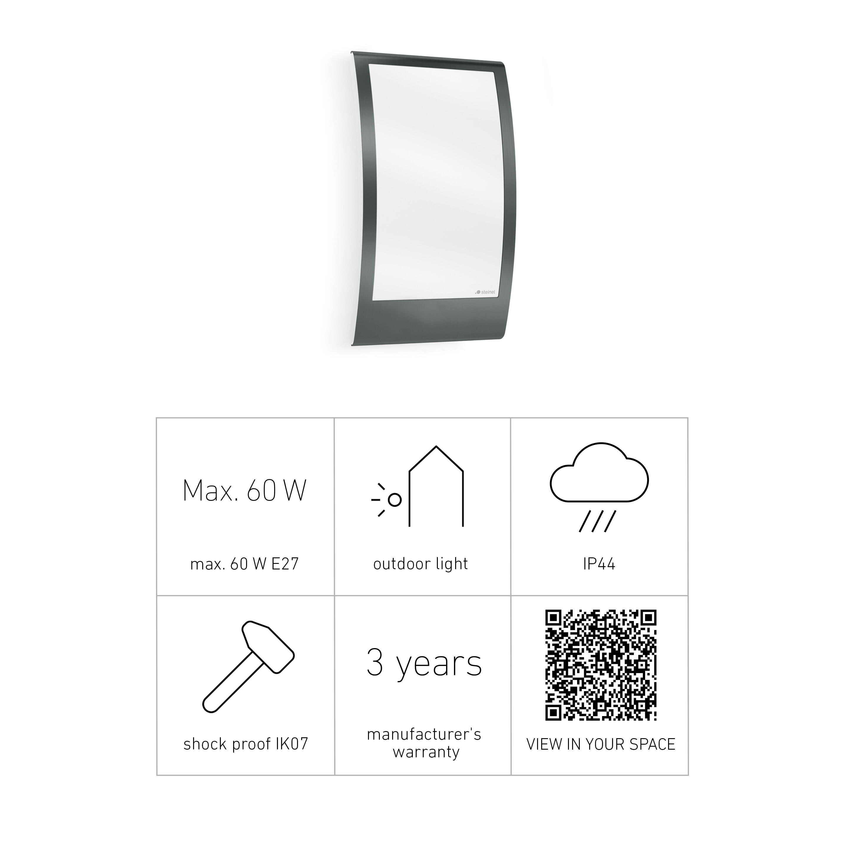 Applique extérieure E27 max 60W anthracite L 22 STEINEL - 4