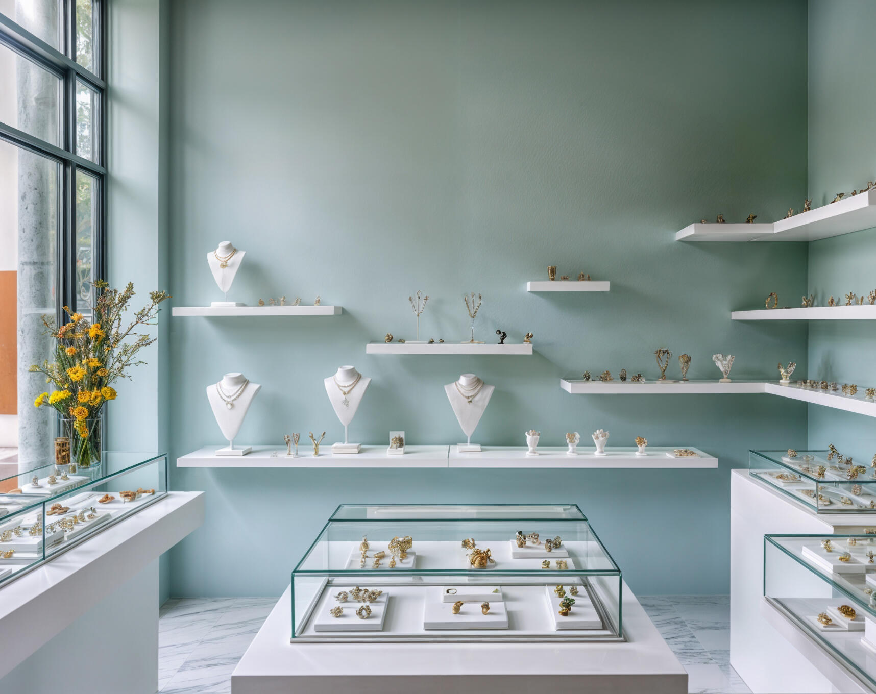 Estante de pared de madera mdf Spaceo rectagular  color blanco 115x23.5 cm - 9