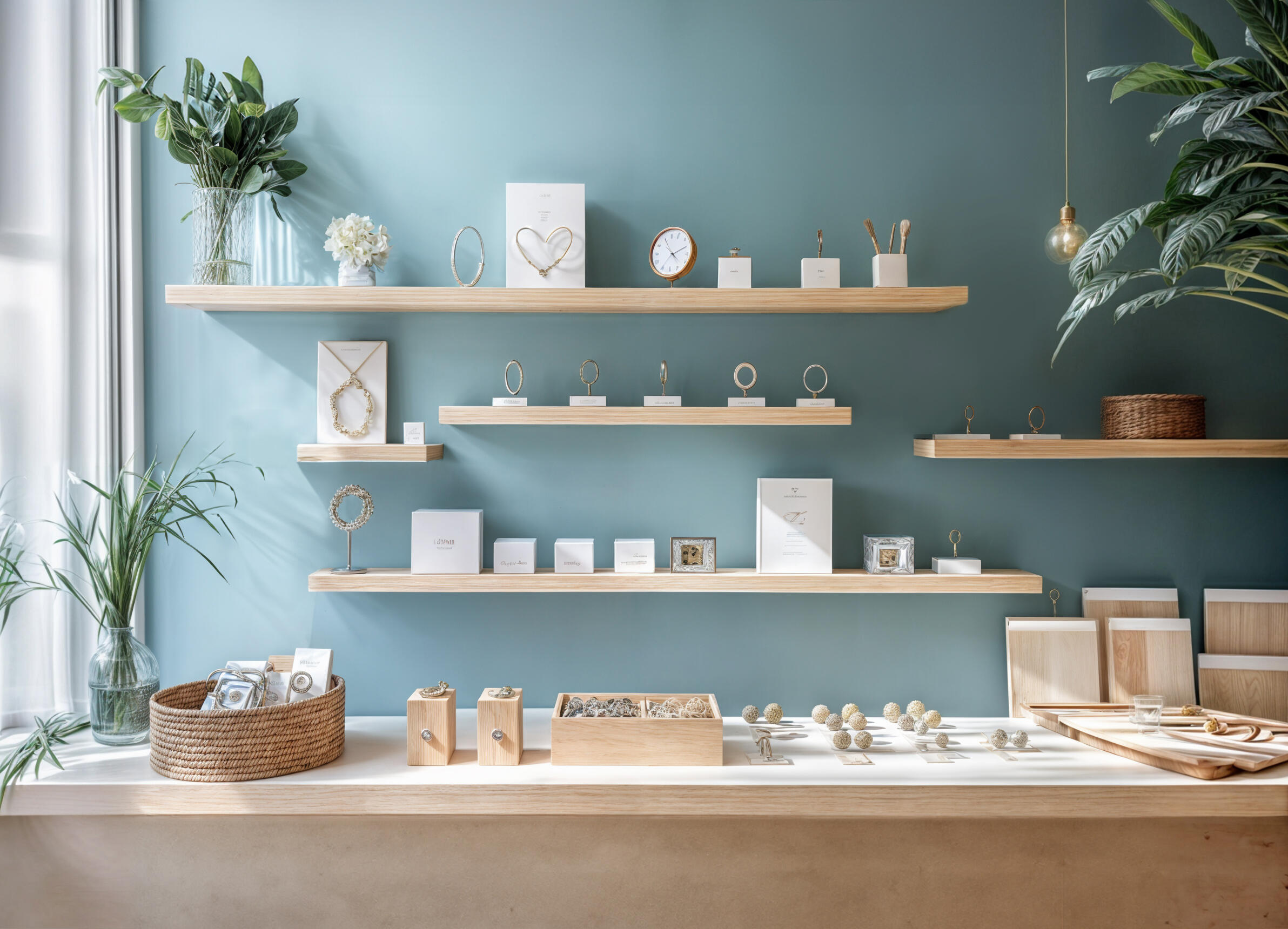 Estante de pared de madera mdf Spaceo rectagular  color roble 115x23.5 cm - 8