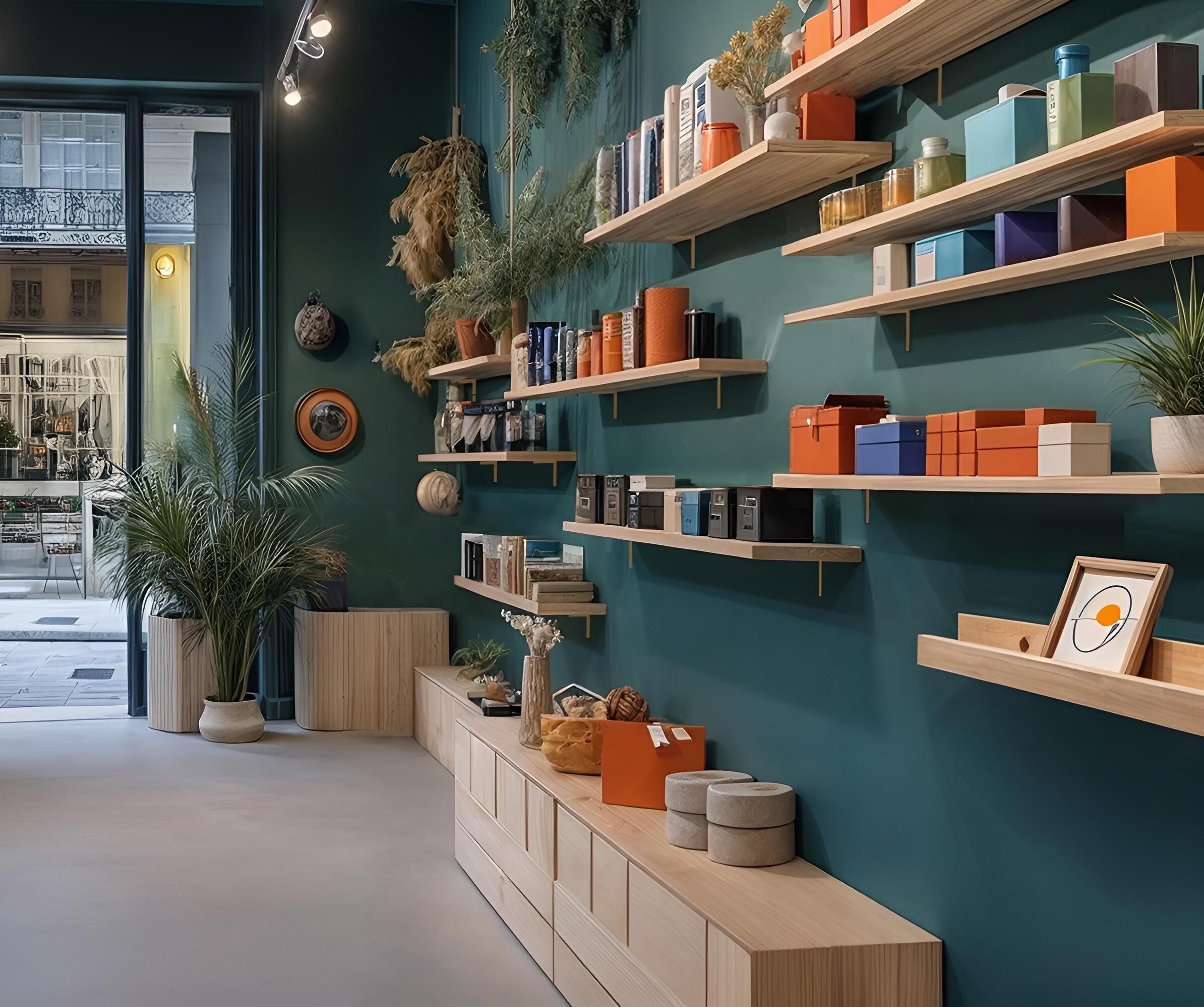 Estante mural SPACEO roble macizo 900X260X180M - 3