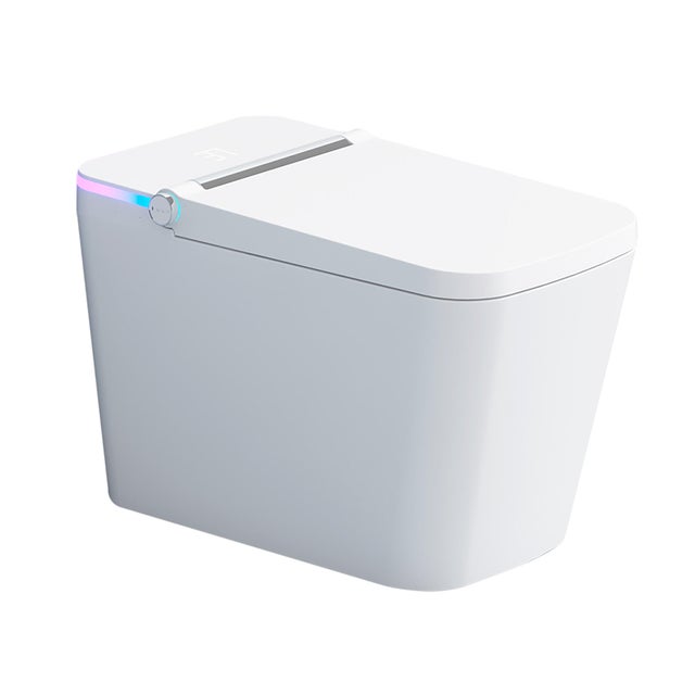 Inodoro japonés ARTECRISTAL Smart Arte Spa S/Vert Ctrl Voz In-tank blanco con salida vertical y cánulas de limpieza automática y manual, higiene intima avanzada, función de secado y asiento calefactable