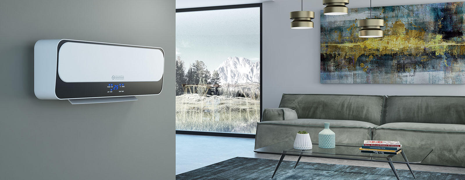 Termoventilatore elettrico OLIMPIA SPLENDID CALDO UP T bianco e nero 2000 W - 2