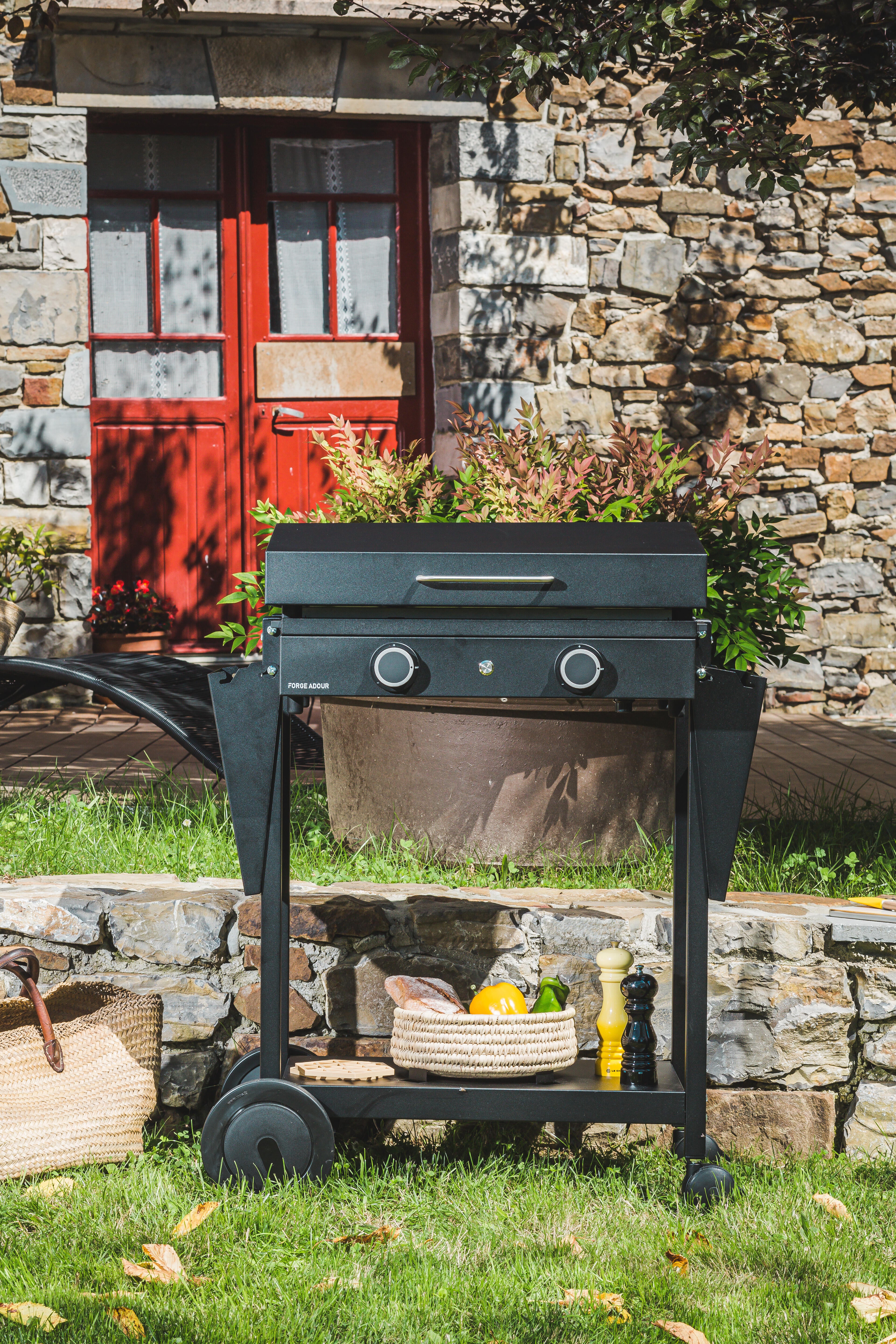 Chariot pour plancha FORGE ADOUR Origin 60 noir, H.99.5 x L.128.7 x l.55.8 cm - 3
