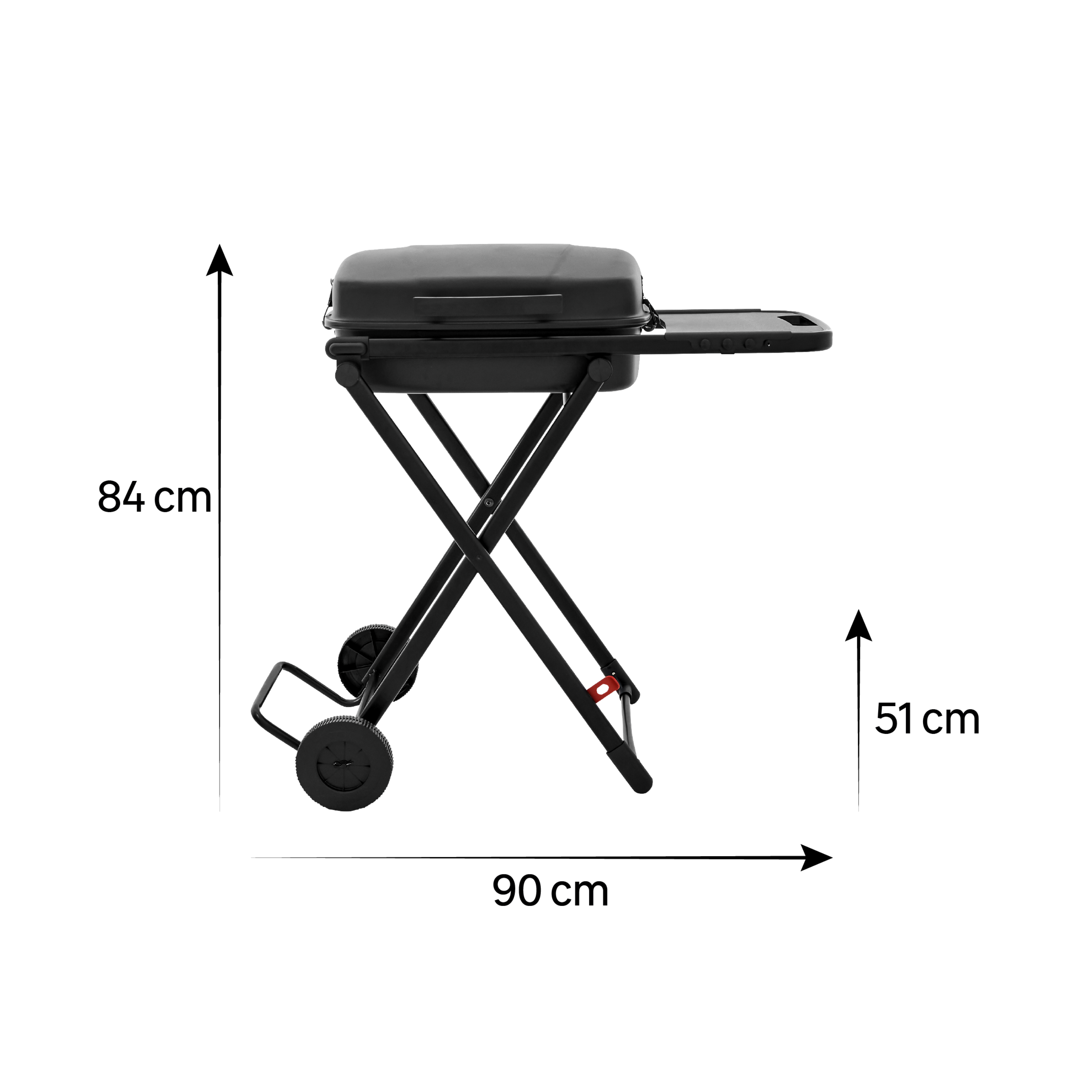 Grill węglowy turystyczny na wózku 42 cm Easy Carry - 11
