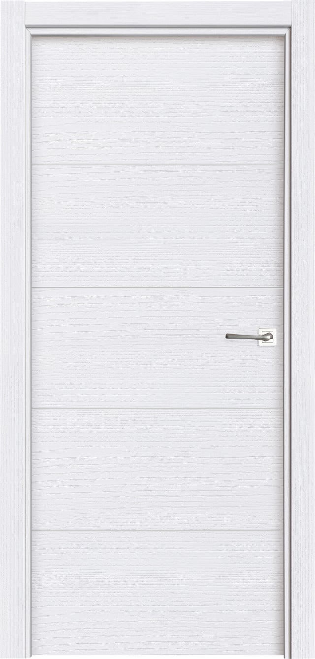Puerta de interior abatible ciega maciza melamina Line Lucerna Nordic blanco apertura izquierda cerco de 7x3 anchura 72.5cm