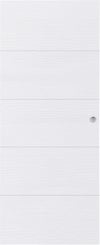 Puerta de interior corredera ciega maciza melamina Line Lucerna Nordic blanco con uñero anchura 72,5cm