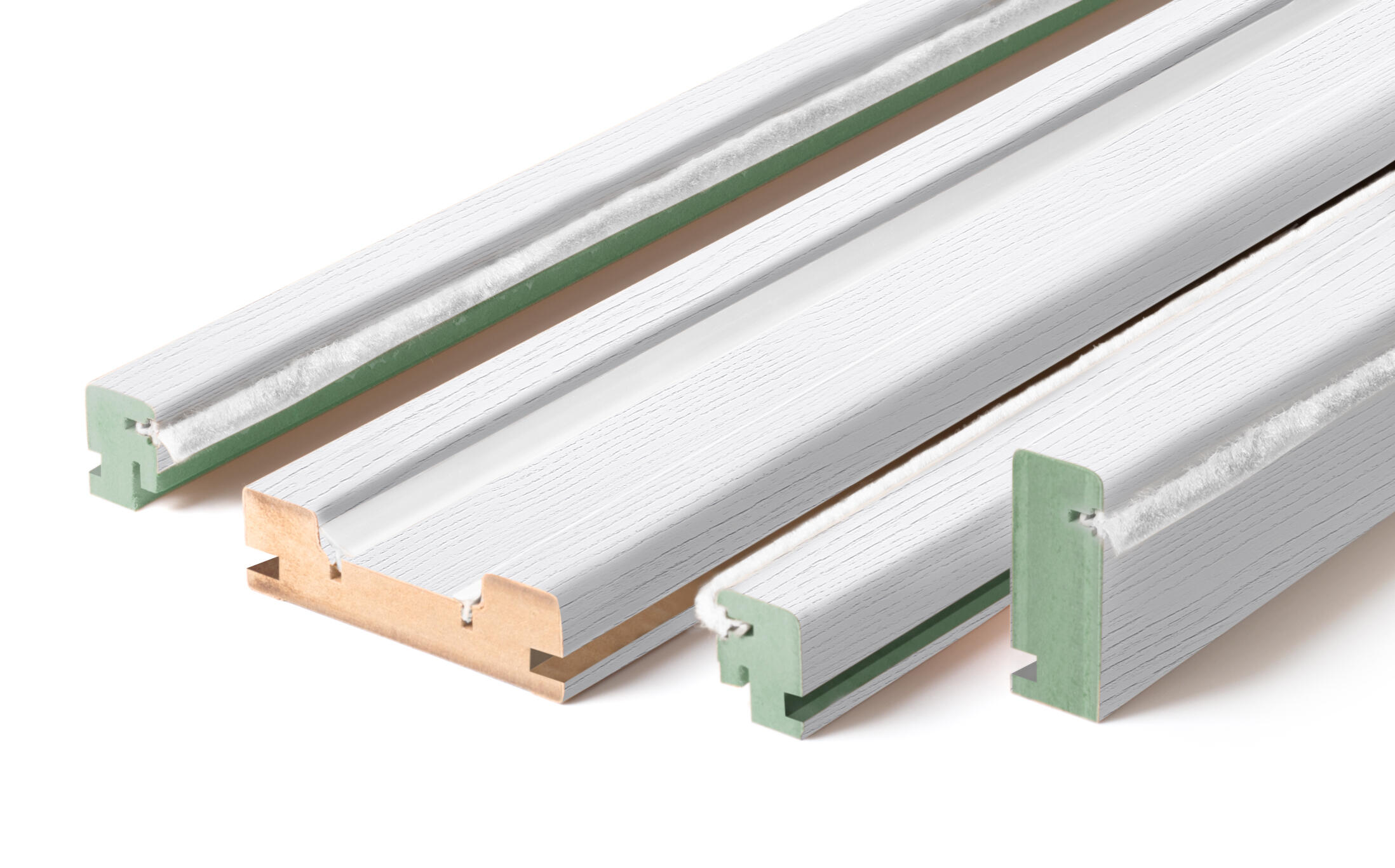 Pack puerta de interior corredera con cristal incluido maciza line lucerna nordic blanco acabado laminado con uñero anchura 72,5cm +guia corredera