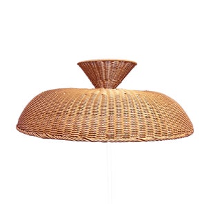 Suspension extérieure sans câble Darma, rotin, Diam.80 cm LUMISKY