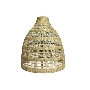 Suspension extérieure sans câble Freya long, jonc de mer, Diam.50 cm LUMISKY