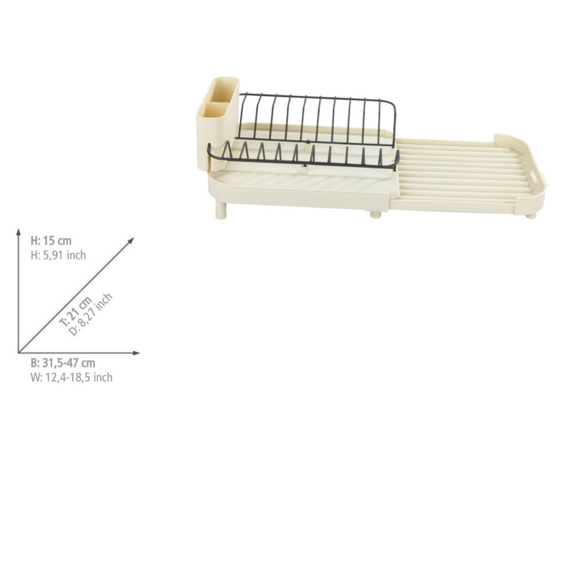 Escurreplatos extensible avino beige wenko