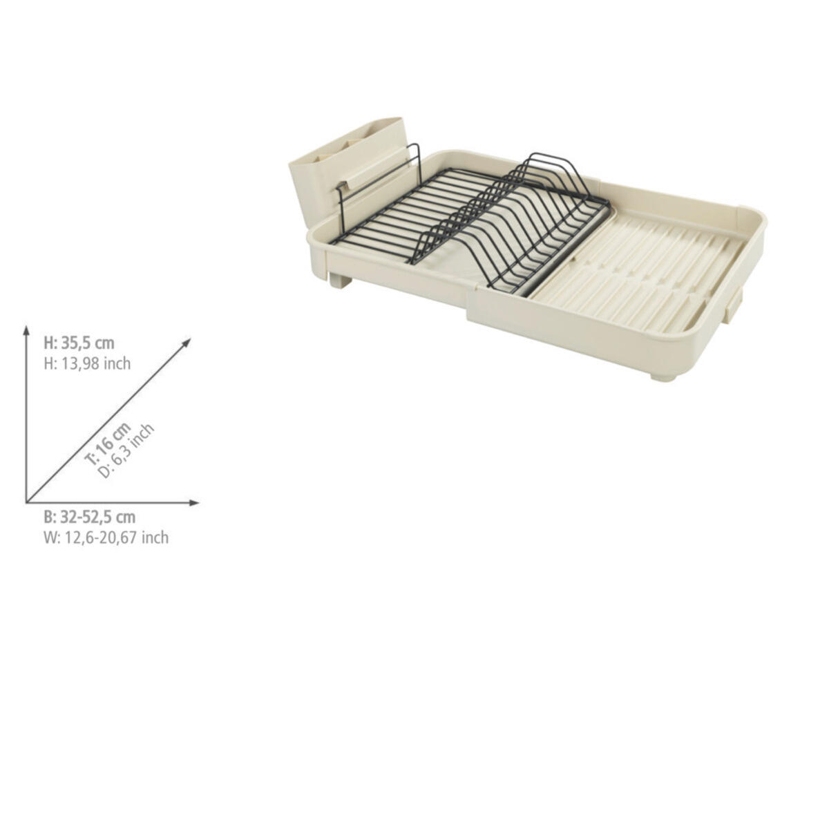 Escurreplatos extensible avero beige wenko