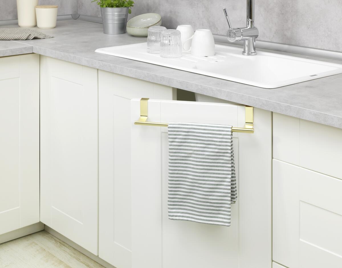 Toalheiro para porta extensivel 22-35cm dourado - 4