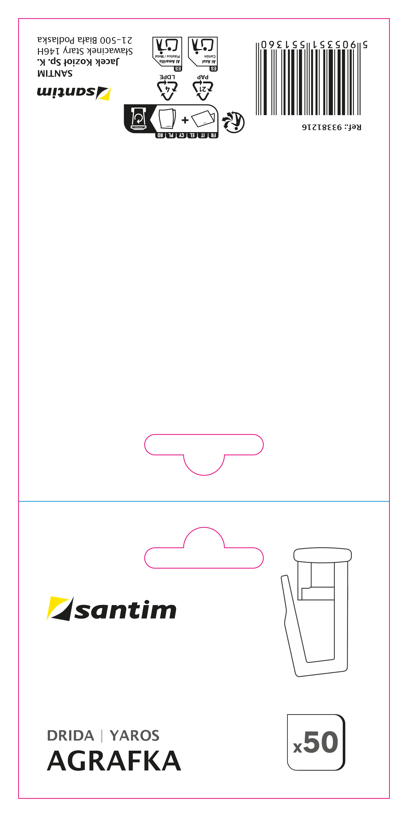 Agrafki ze ślizgiem do szyny sufitowej Drida/Yaros 50 sztuk Inspire - 3