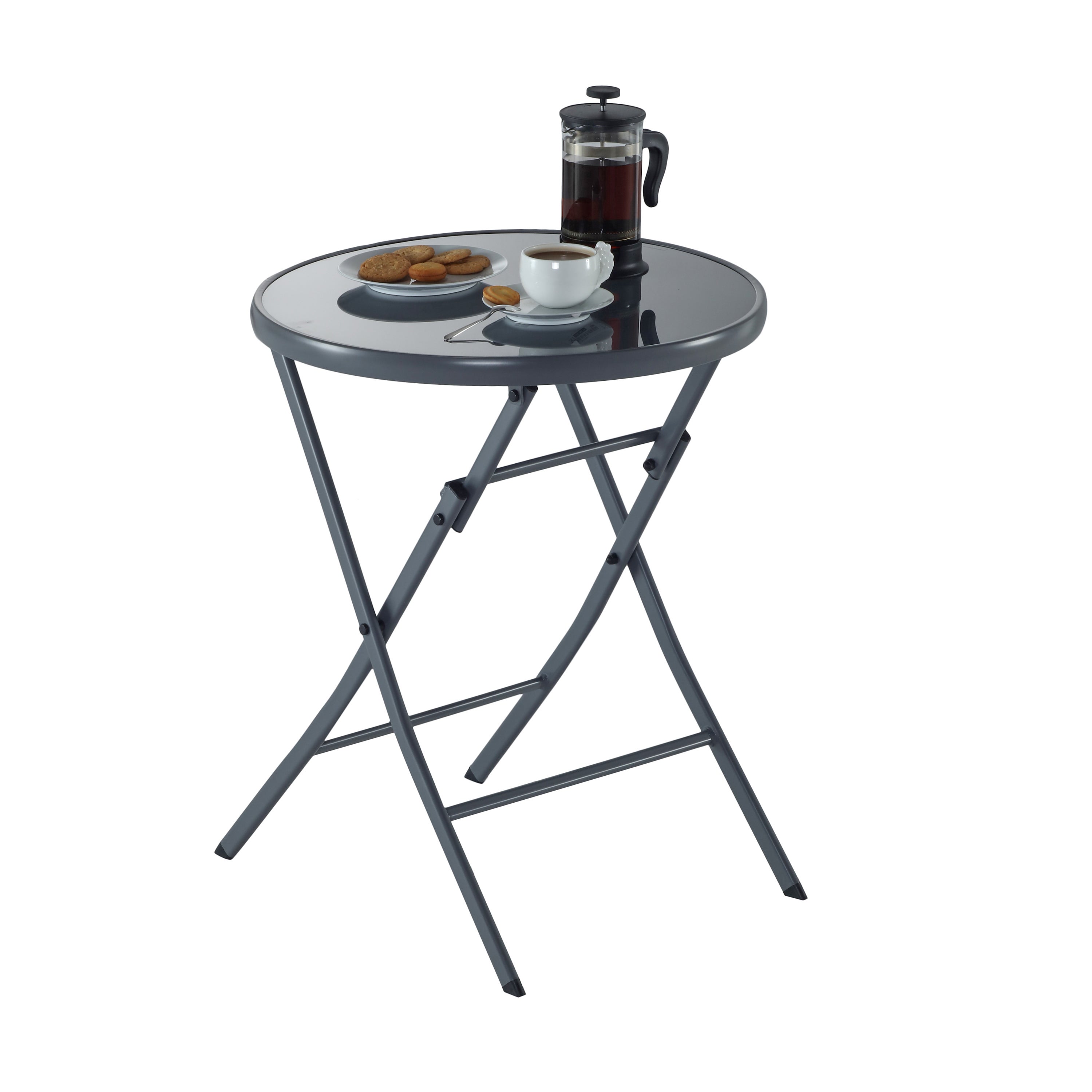 Mesa de metal NATERIAL EMYS D60CM ANTRACITE - 22