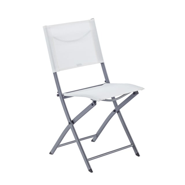 Chaise de jardin sans coussin chaise de jardin sans coussin NATERIAL Emys en aci