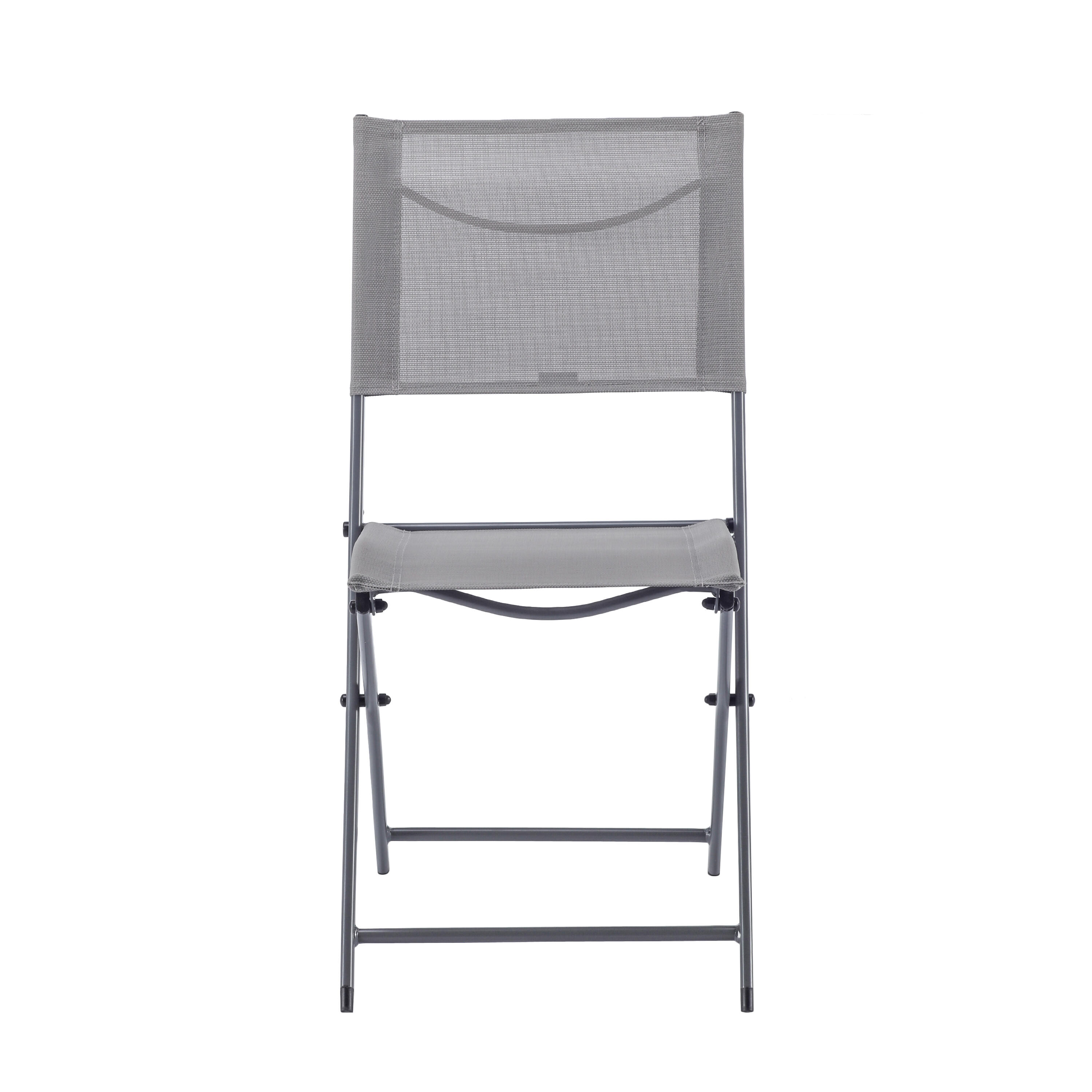 Sedia da giardino pieghevole Emys NATERIAL, struttura e seduta in textilene tortora - 9