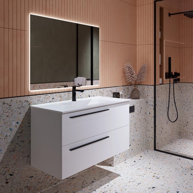 Mueble de baño con lavabo  Mia blanco  100x40 cm