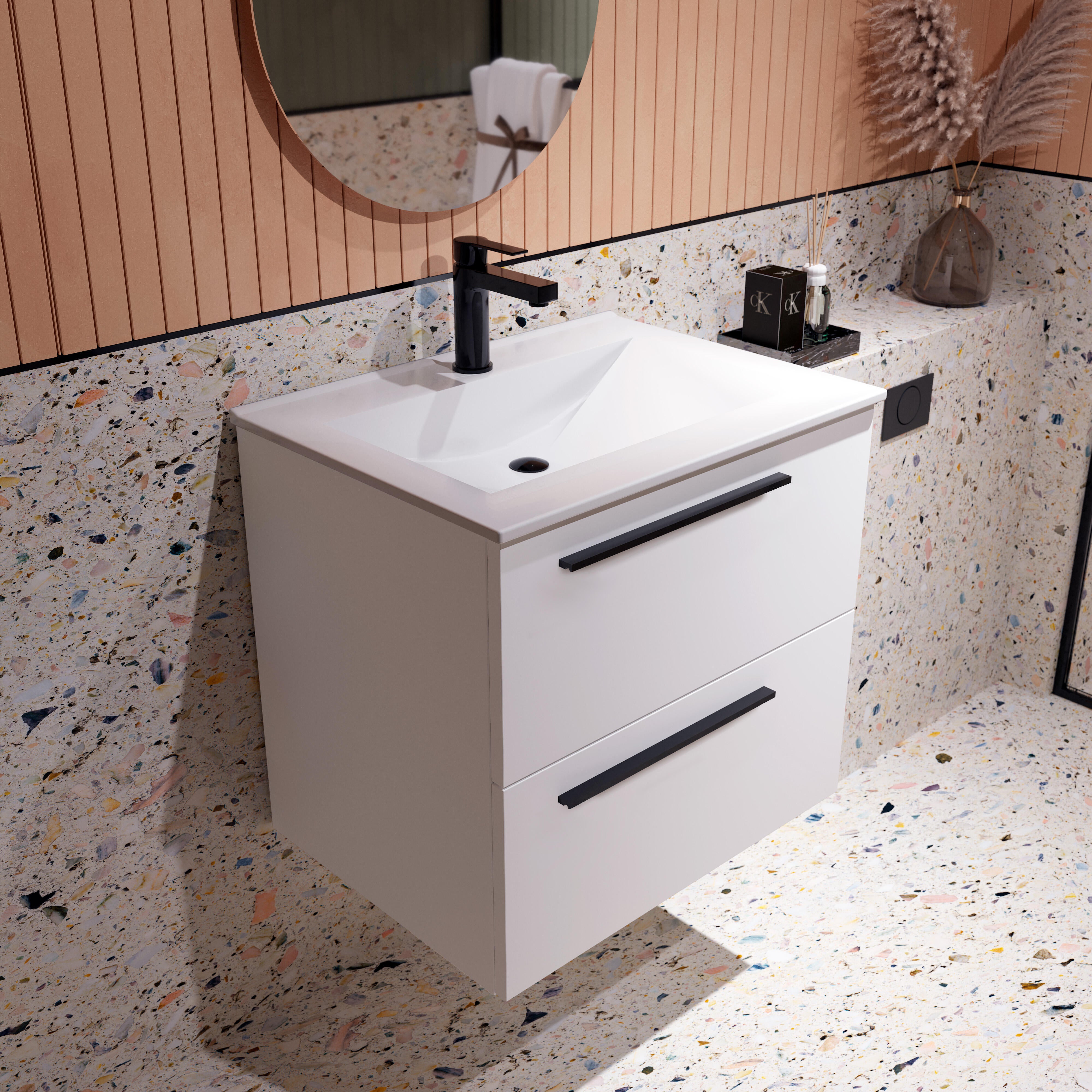 Mueble de baño Mía blanco 60x39.5 cm (lavabo no incluido) - 4
