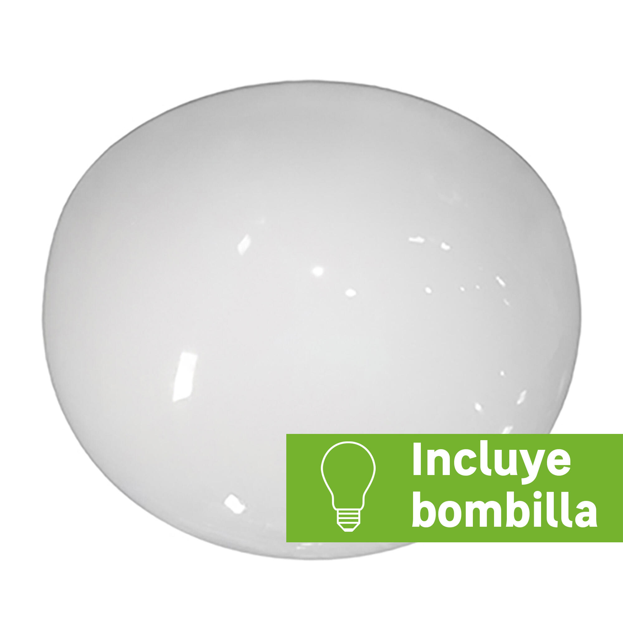 Plafón vituver e27 blanco 25cm + bombilla incluida