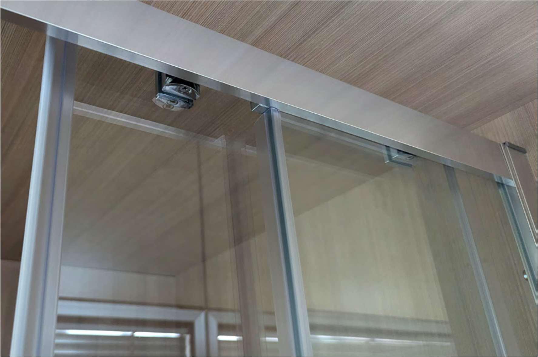 Mampara lateral fijo transparente bosco perfil cromo 80x195 cm 6mm