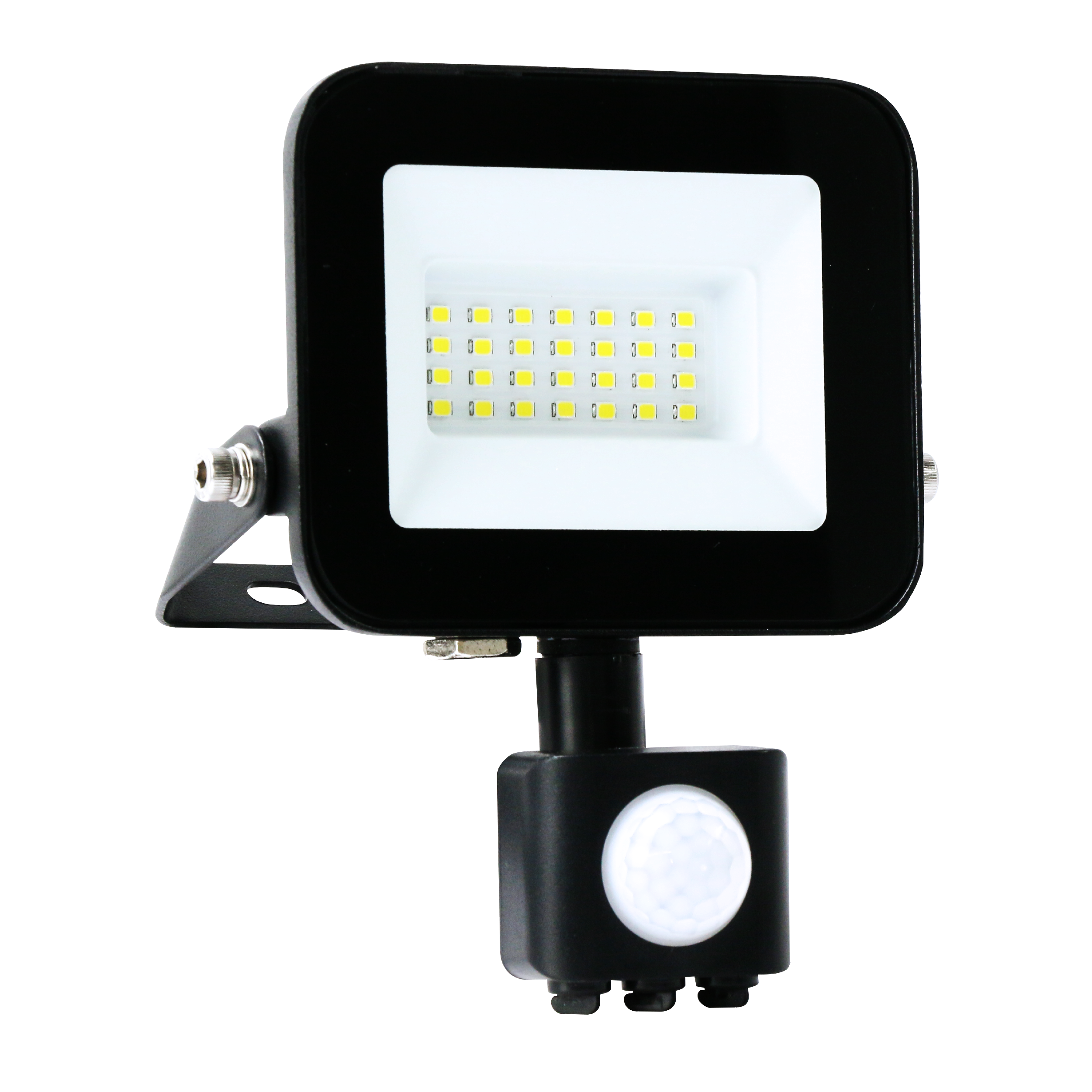 Naświetlacz COB z czujnikiem ruchu IP65 czarny aluminium LED POLUX