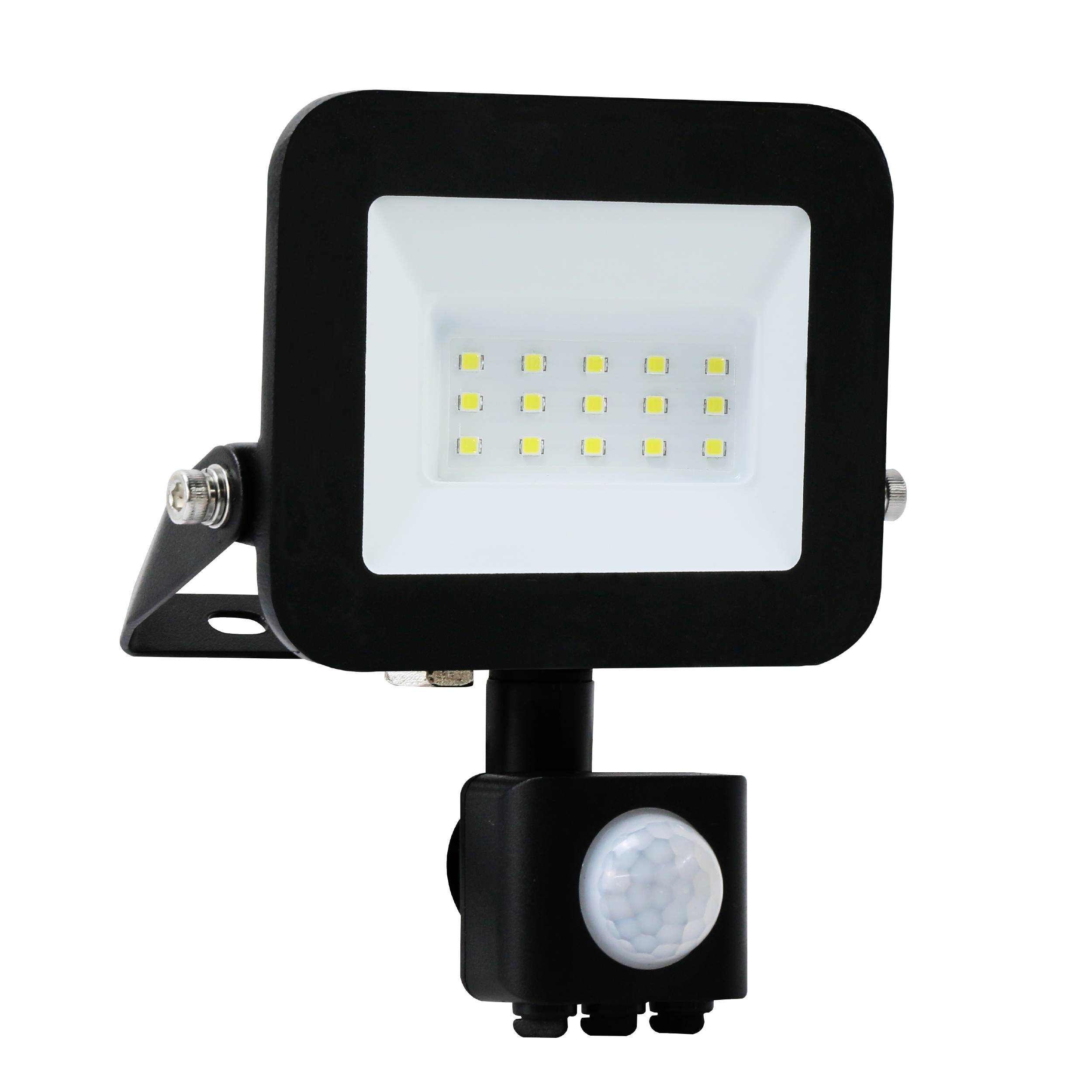 Naświetlacz COB z czujnikiem ruchu IP65 czarny aluminium LED POLUX