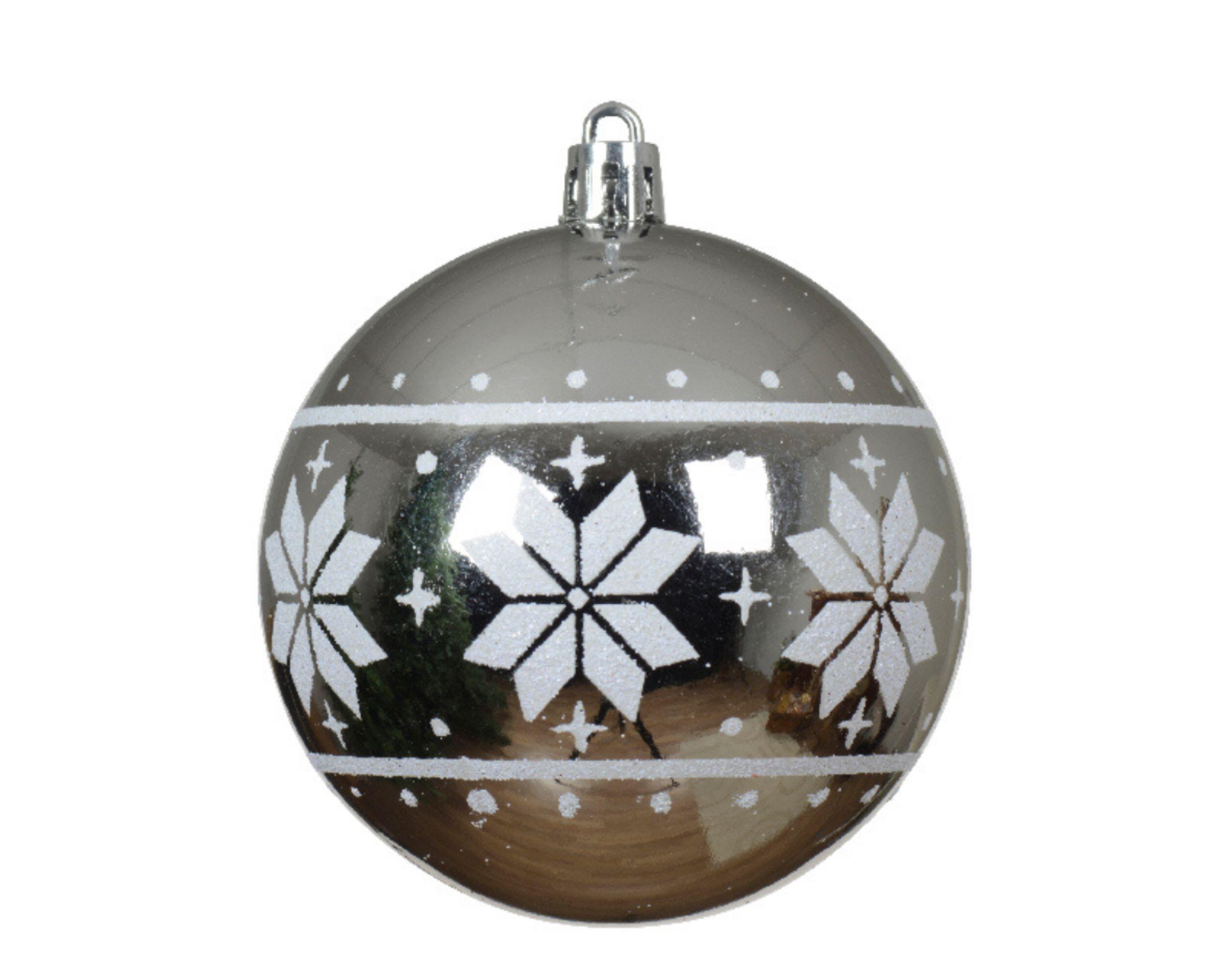 Bola natal padrão fair-isle ⌀8 cm (cor sortida) - 2